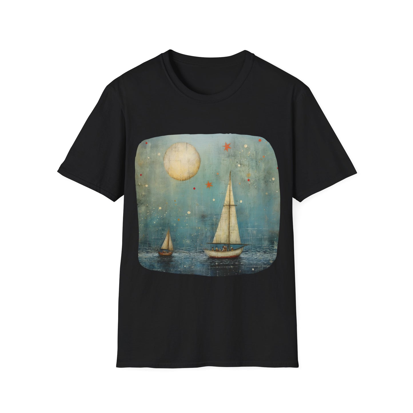 Nautical, Sailing Lover's Peaceful Seas Unisex Tee Shirt, T-Shirt Sailing Gift Softstyle T-Shirt Tee Teeshirt Nautical Florida Gift