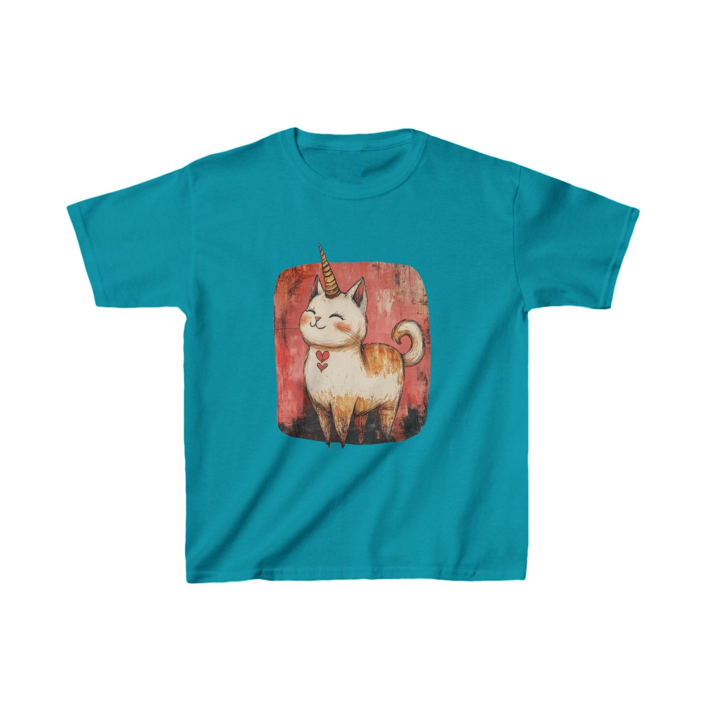 Kids Kitty Cat Unicorns Graphic Tee- Kids Graphic Tee - Adorable Cat Unicorn Design for Young Cat and Unicorn Lovers