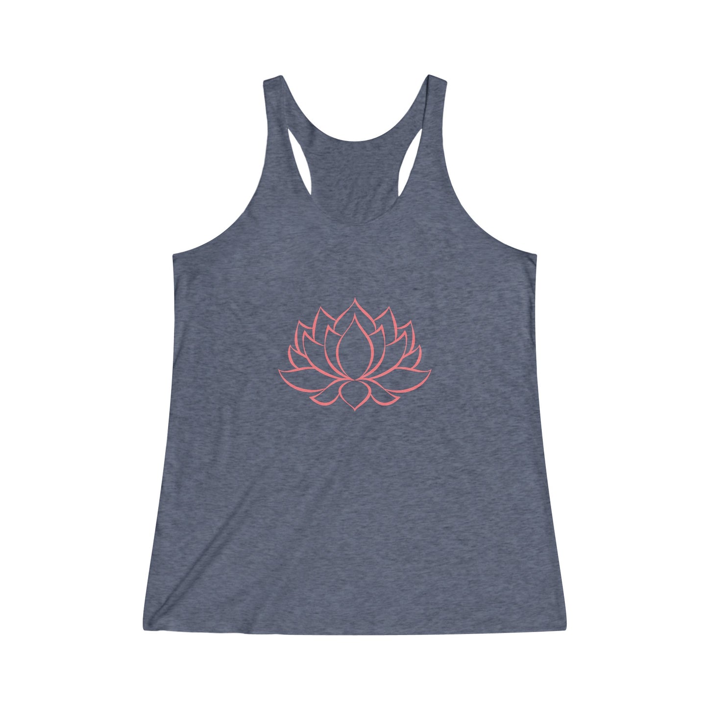 Pink Lotus Flower -Yoga Tank Top, Peace, Namaste, Women's Yoga Athletic Racerback Tank Top Shirt Graphic Tee