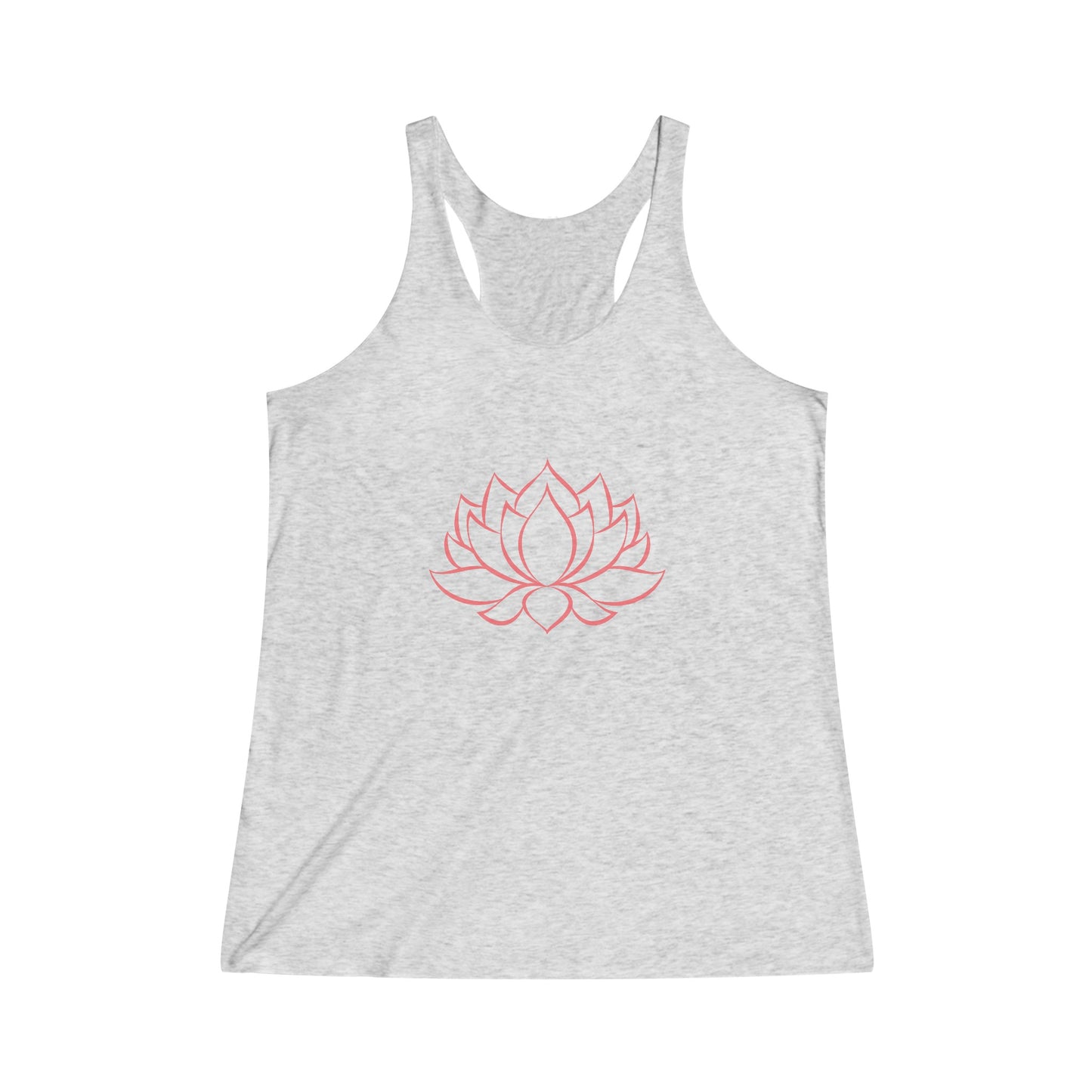 Pink Lotus Flower -Yoga Tank Top, Peace, Namaste, Women's Yoga Athletic Racerback Tank Top Shirt Graphic Tee