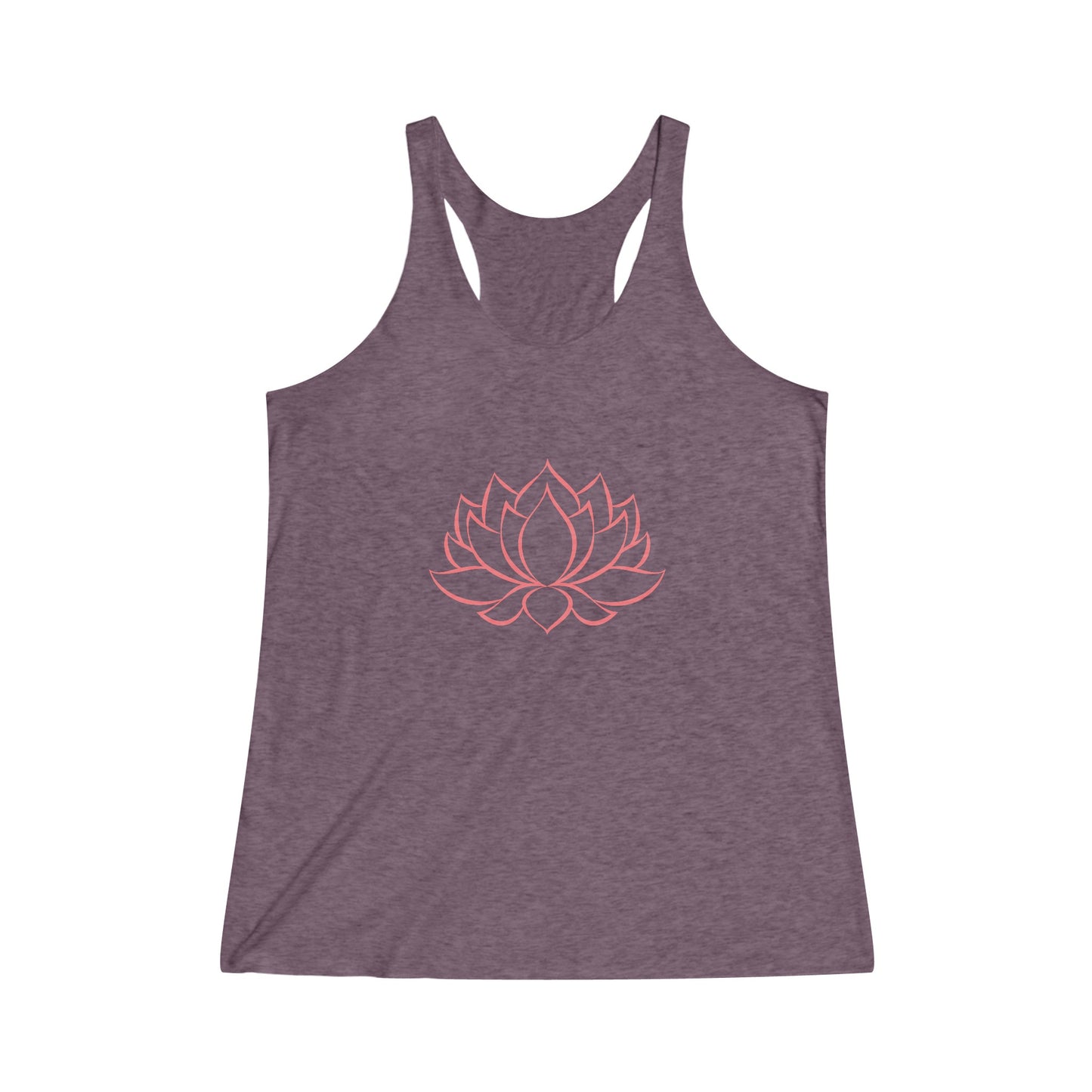 Pink Lotus Flower -Yoga Tank Top, Peace, Namaste, Women's Yoga Athletic Racerback Tank Top Shirt Graphic Tee
