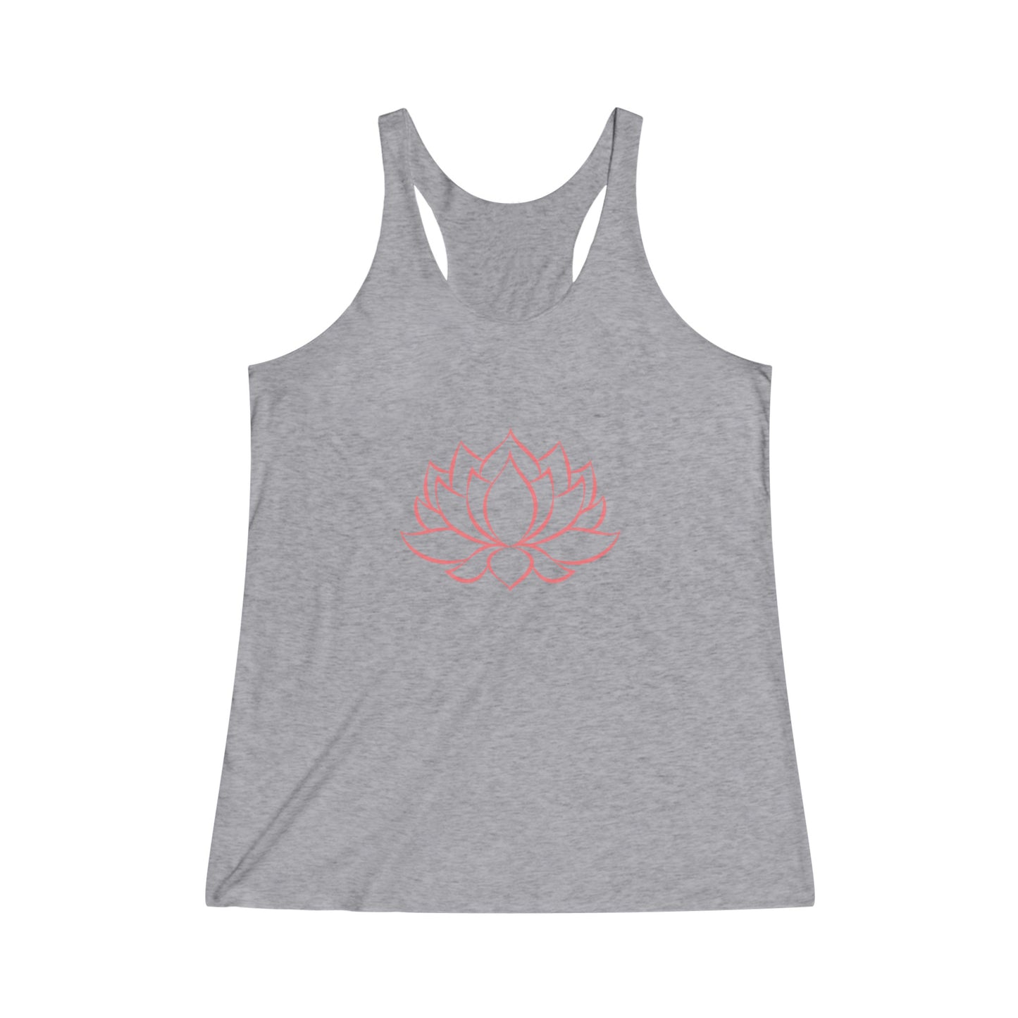 Pink Lotus Flower -Yoga Tank Top, Peace, Namaste, Women's Yoga Athletic Racerback Tank Top Shirt Graphic Tee