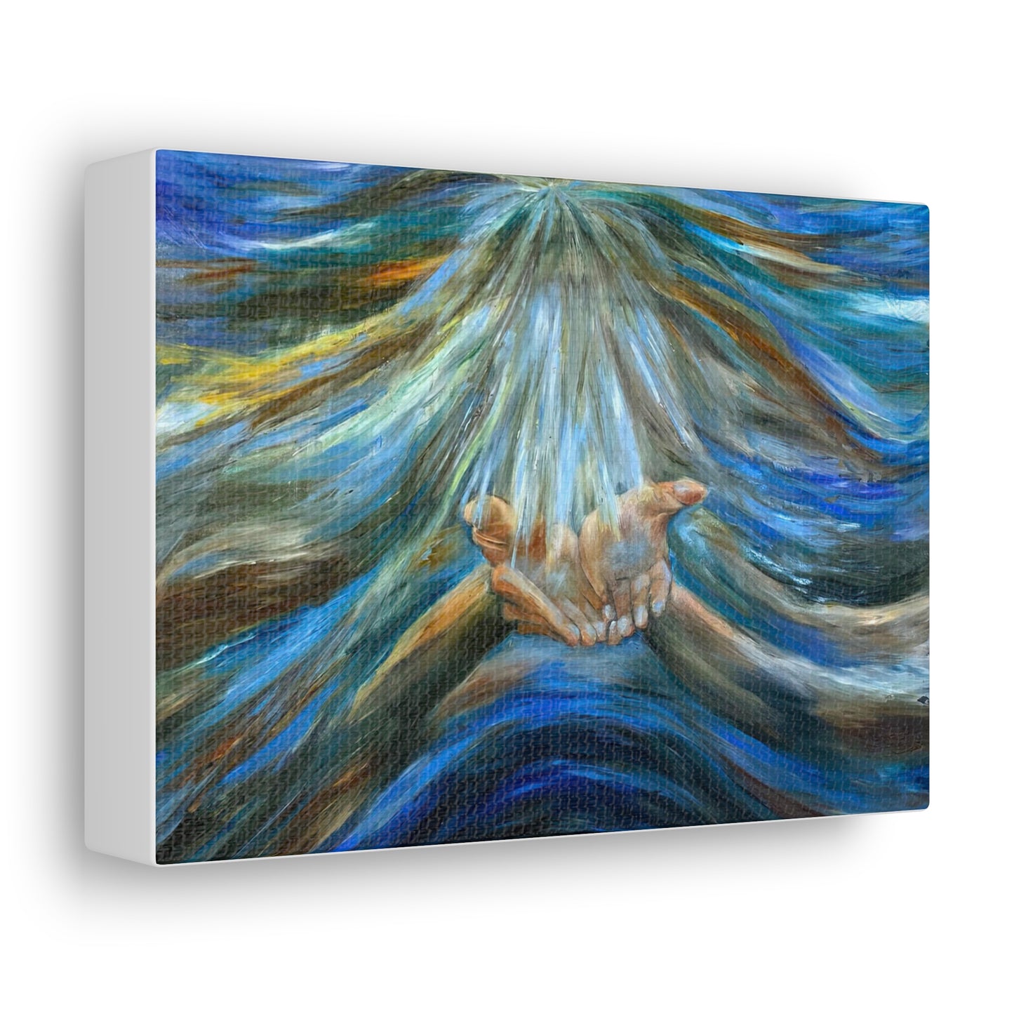 Reiki, Hands of Grace, Hands of Light, Creation, Spiritual, Religious Wall Art, Canvas Gallery Wraps, Wall Print Art Oil Painting,