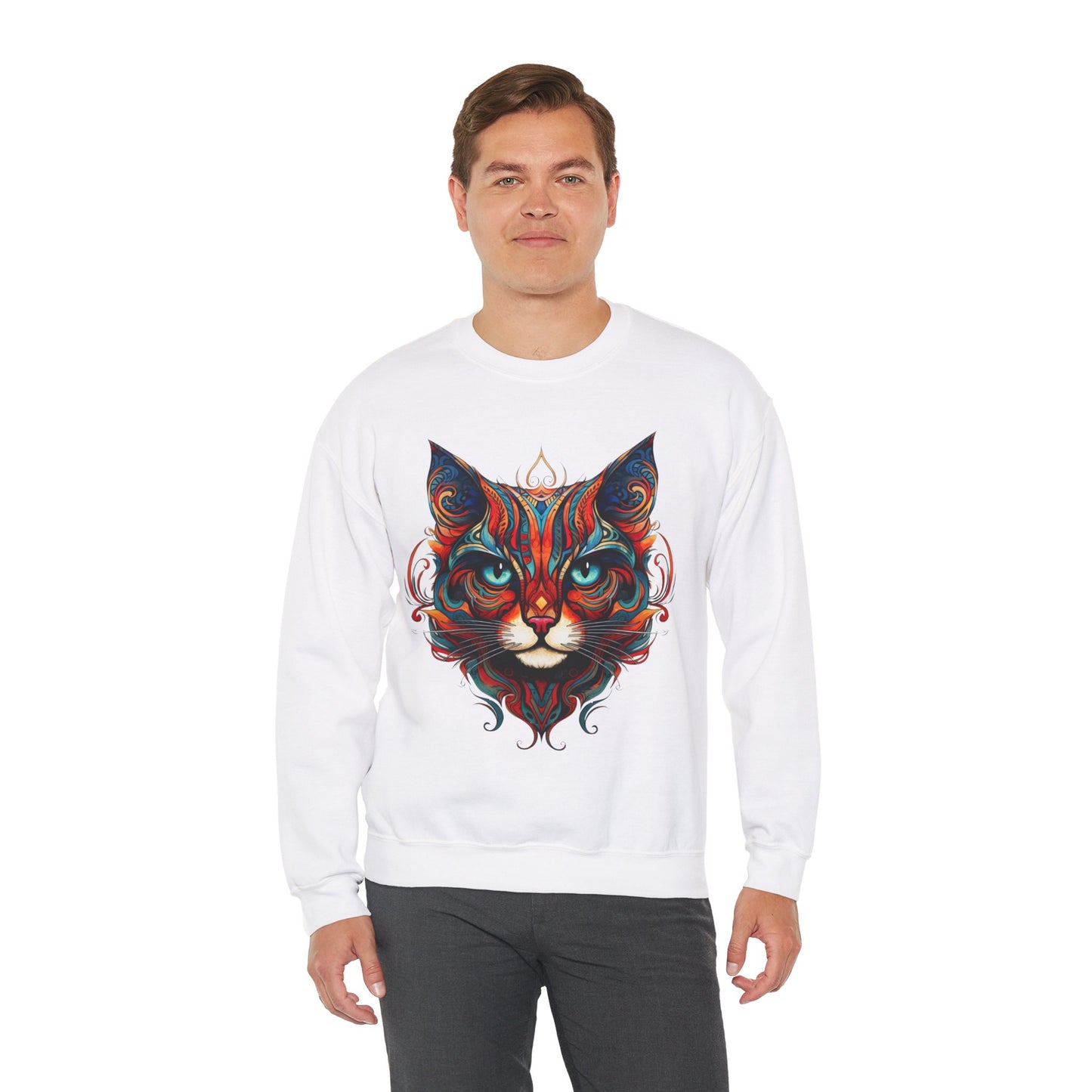 Exotic Orange Tabby Cat Sweatshirt, Cat Lovers Gift, Kitty Cat Shirt Unisex Sweatshirt Sweat Shirt, Many Colors
