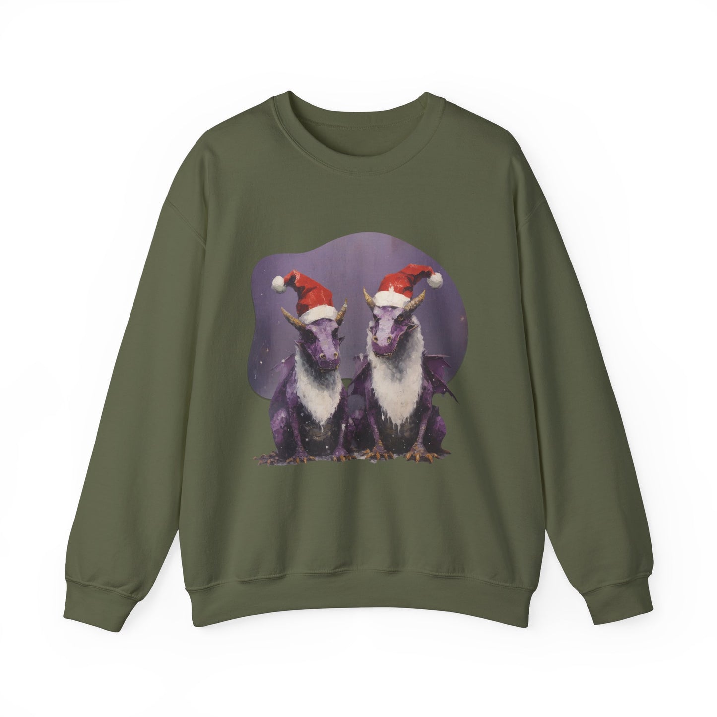 Christmas Dragons, Holiday Dragons with Santa Hat, Gift Shirt Dragon Gifts, Holiday Cheer Shirt, Unisex sweatshirt