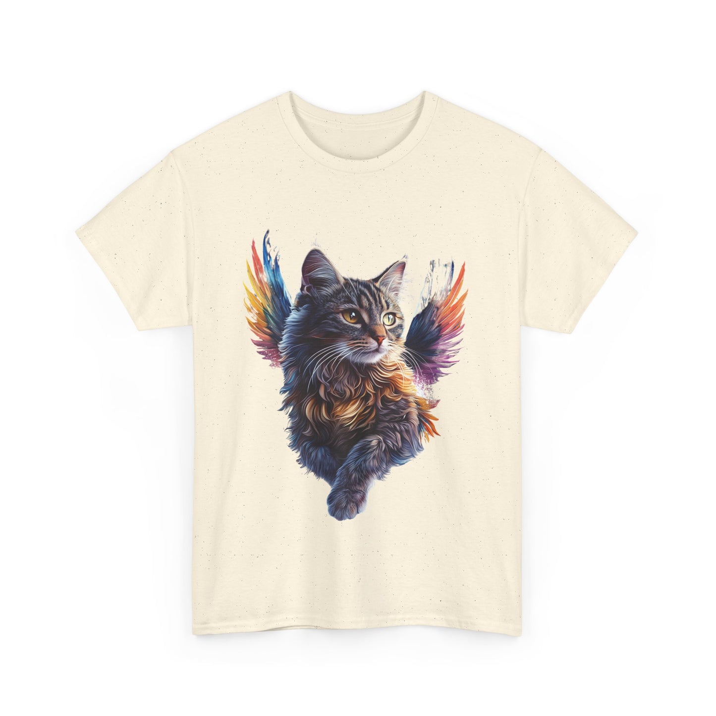 Angel Cat, Cat Memorial Cat with Angel Wings Graphic Tee- Cat Gift Unisex Heavy Cotton Tee T-Shirt