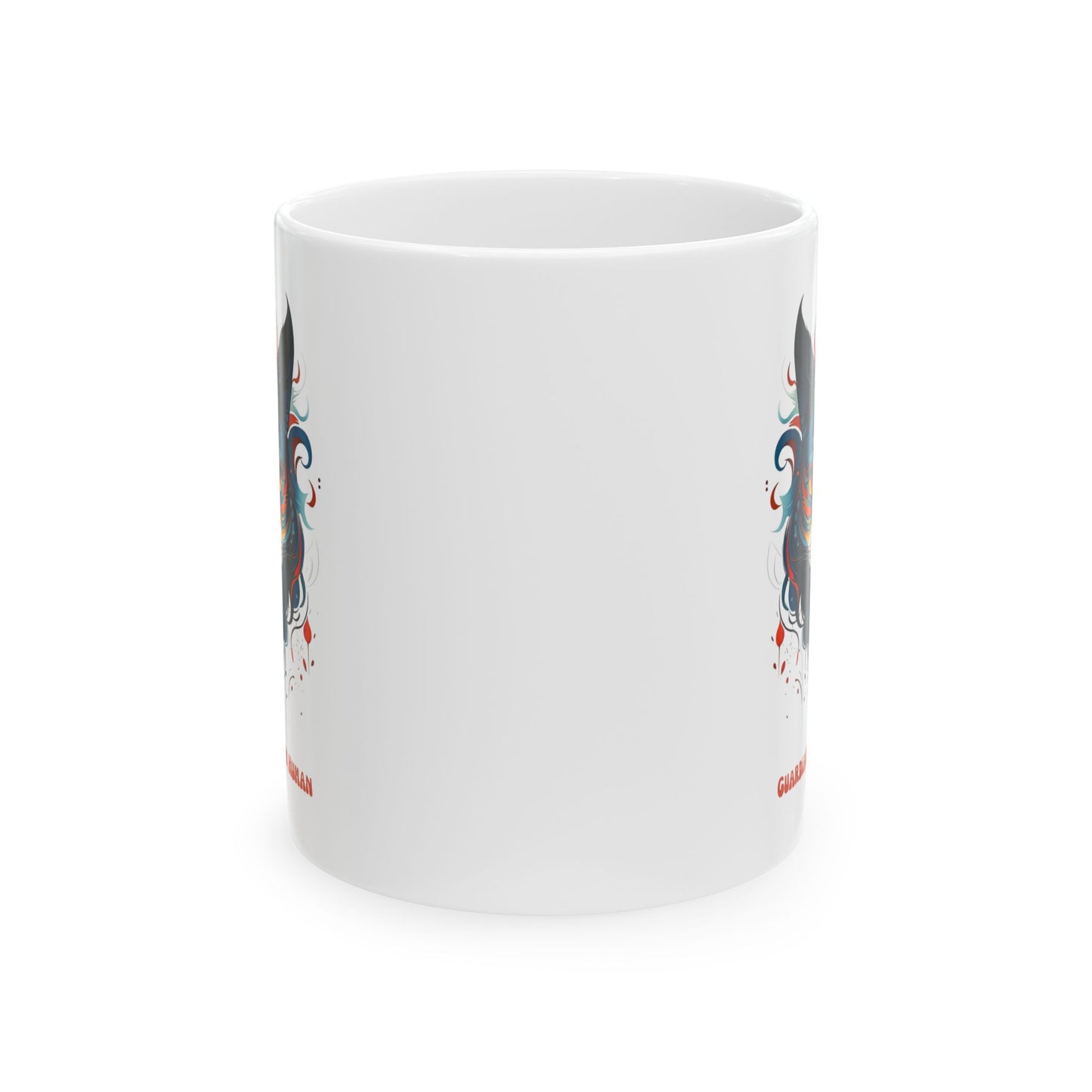Guardian of the Human Cat Mug, Christmas Gift Mug, Cat Lover Cat Enthusiast Printed Ceramic Mug 11oz