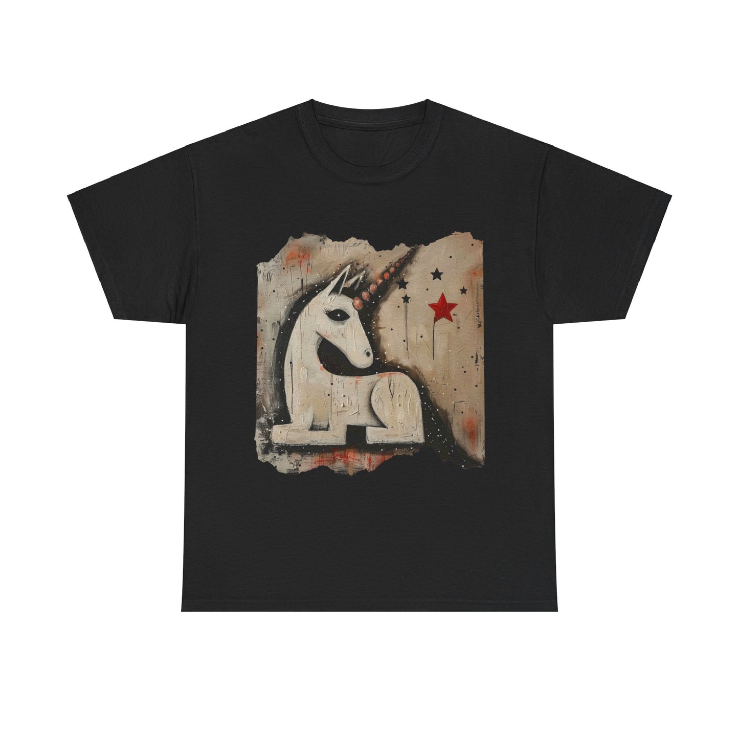 Goth Punk Streetwear Unicorn Graphic T Tee - Unicorn Lovers Unisex Heavy Cotton Tee T-Shirt