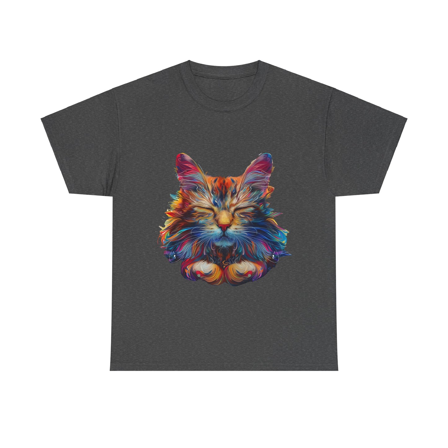 Meditating Cat, Zen Cat, Cat Gift Unisex Heavy Cotton Tee T-Shirt