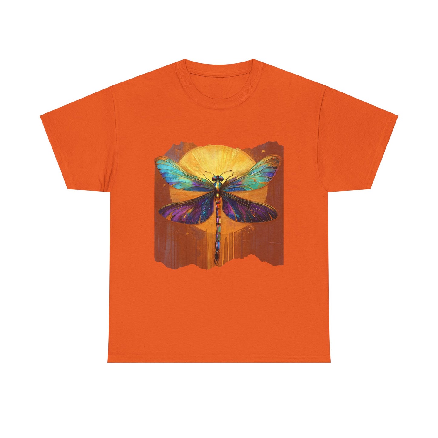 Gilded Dragonfly, (V2) Dragonfly Lover - Dragonfly Gift Unisex Heavy Cotton Tee T-Shirt