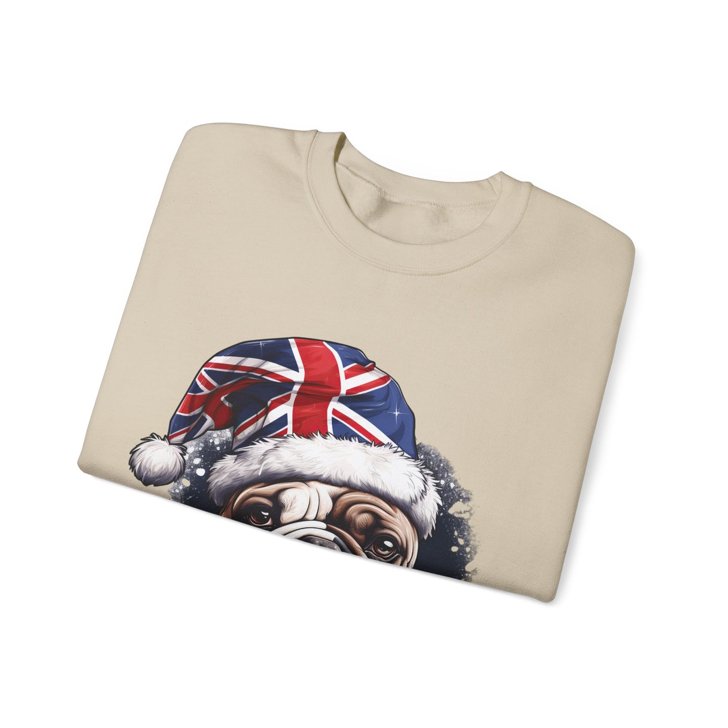 Happy Boxing Day - British English Bulldog - Happy Boxing Day- Christmas Unisex Long Sleeve Jersey Cotton Shirt Mens Womens Sweatshirt Sweat Shirt