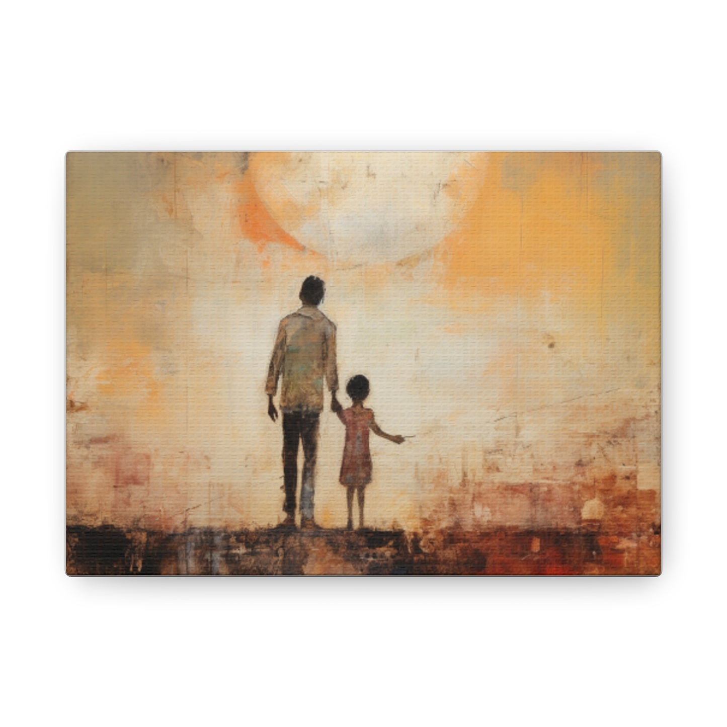 Peace, Family, Man and Child Wall Art, Canvas Gallery Wraps, Wall Print Love of Family, Printed Wall Art