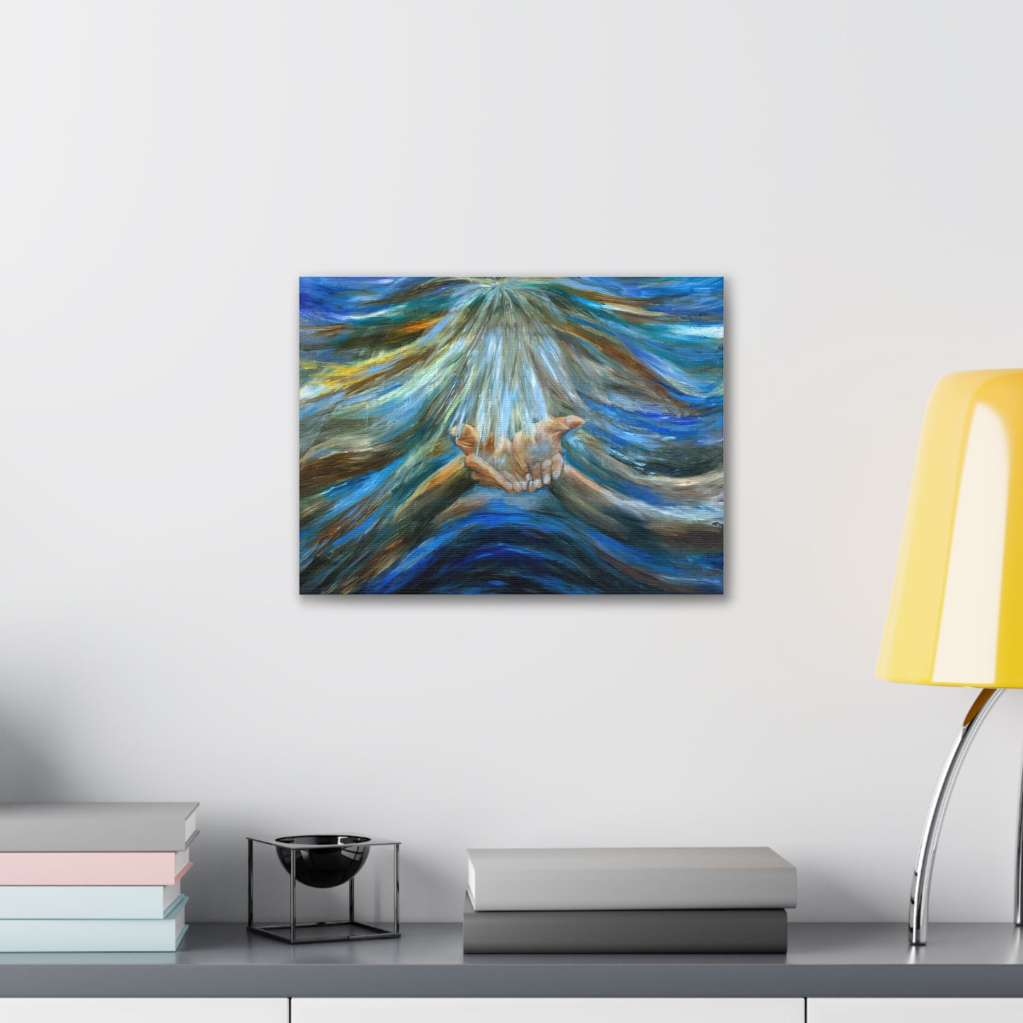 Reiki, Hands of Grace, Hands of Light, Creation, Spiritual, Religious Wall Art, Canvas Gallery Wraps, Wall Print Art Oil Painting,