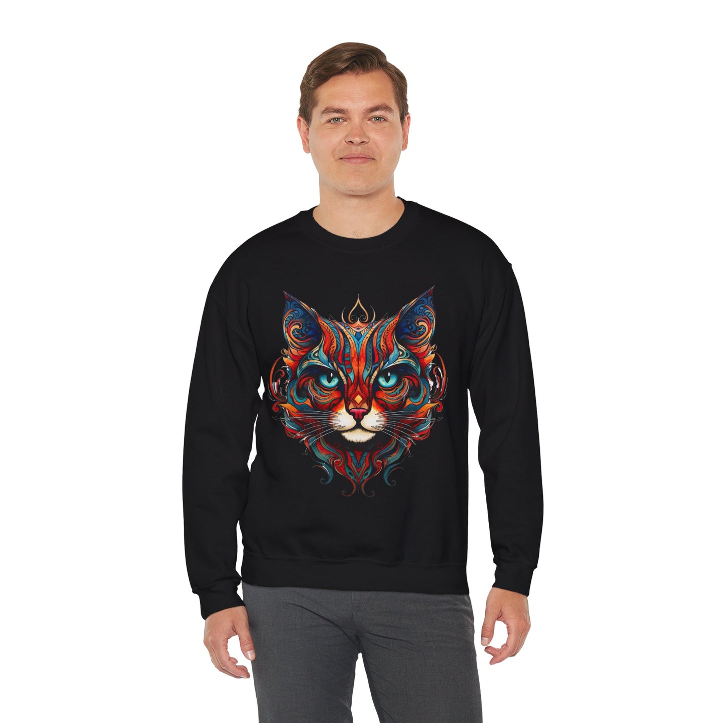 Exotic Orange Tabby Cat Sweatshirt, Cat Lovers Gift, Kitty Cat Shirt Unisex Sweatshirt Sweat Shirt, Many Colors