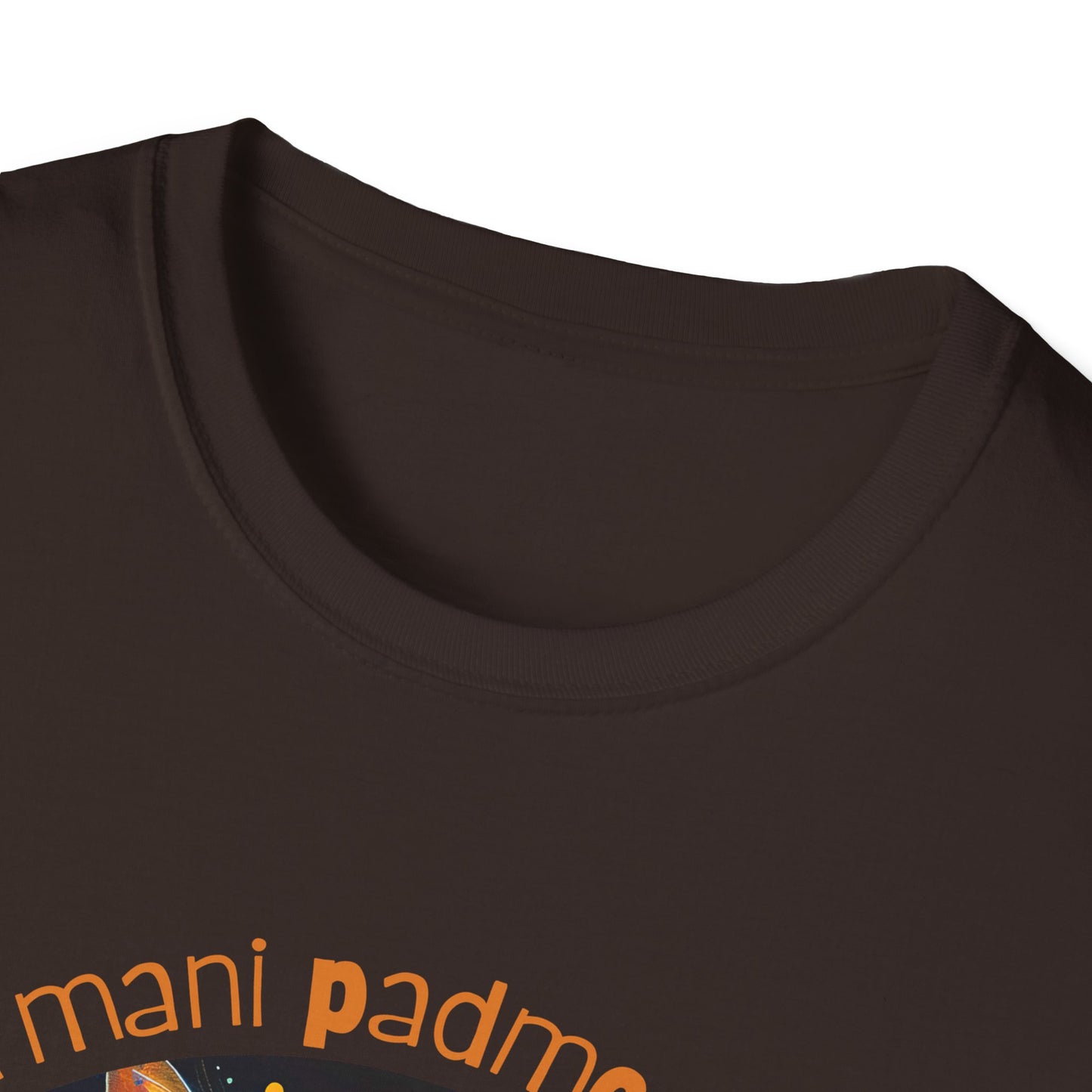 Om Mani Padme Meow (Ver 3) - Meditating Cat Shirt, Cat Lover's Graphic Tee Graphic Unisex T- Shirt, T-Shirt Cat Lovers Gift Softstyle T-Shirt Tee Teeshirt Stylized Cat