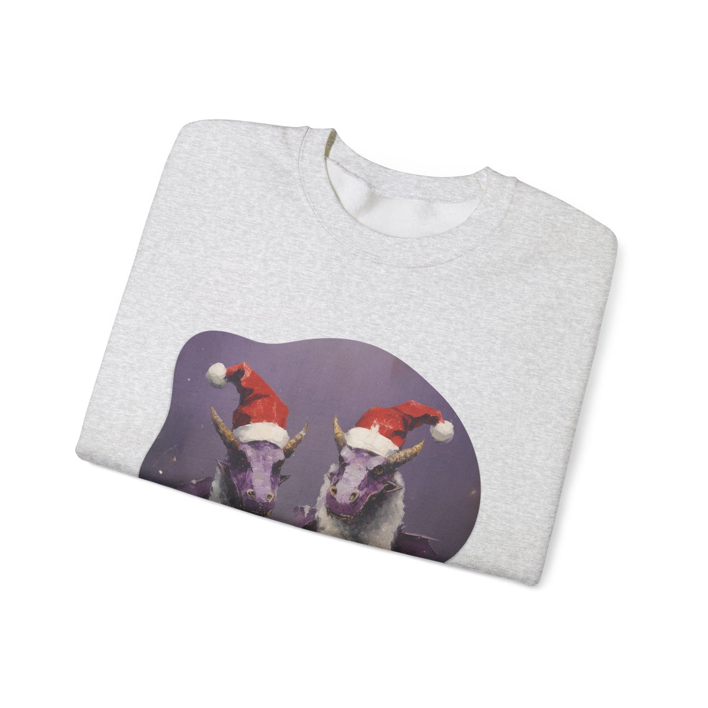 Christmas Dragons, Holiday Dragons with Santa Hat, Gift Shirt Dragon Gifts, Holiday Cheer Shirt, Unisex sweatshirt