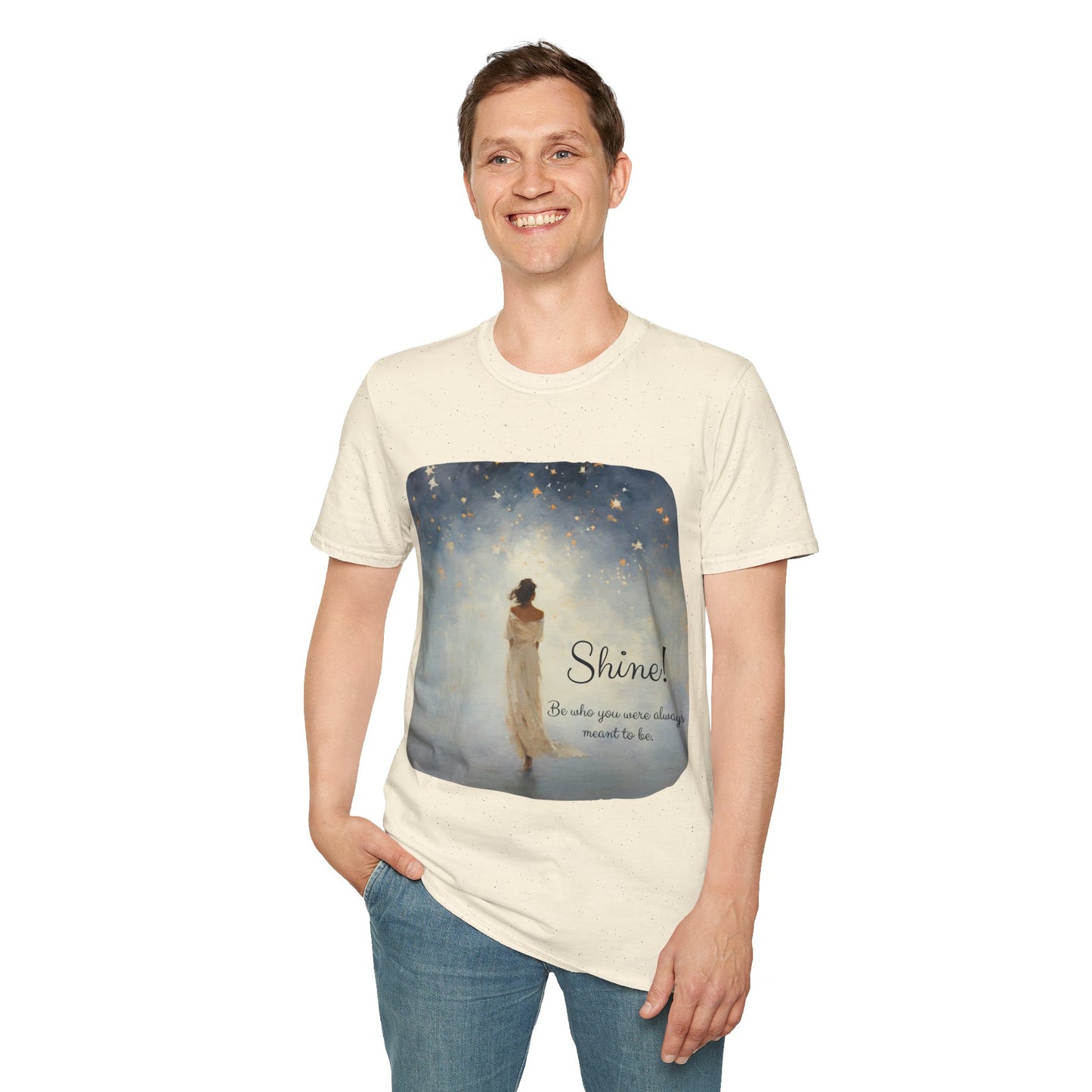 Inspirational Shine! Yoga Meditation Gift Shirt, Christmas Gift, Christmas Shirt, Unisex Shirt, Softstyle T-Shirt Tee Teeshirt