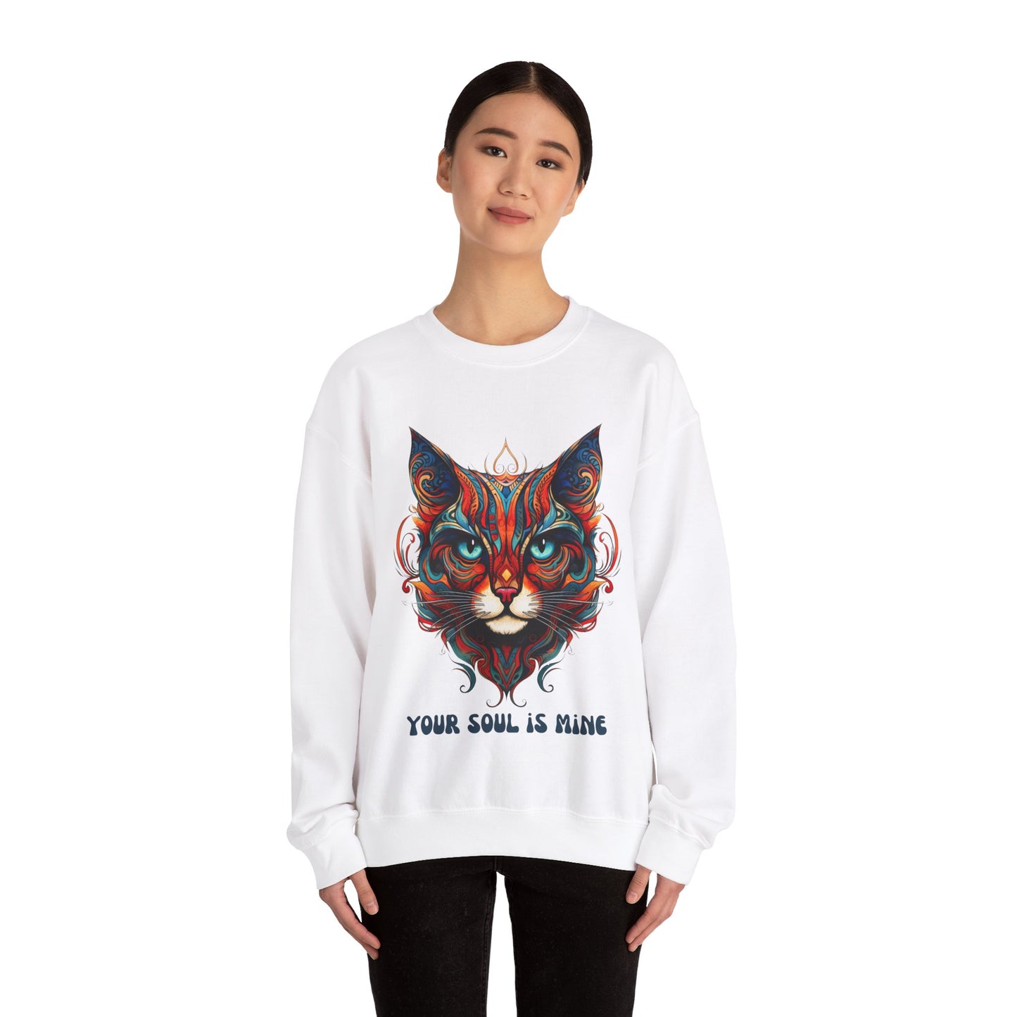 Your Soul is Mine Cat Sweatshirt, Cat Lovers Gift, Kitty Cat Christmas Shirt Unisex Sweatshirt Sweat Shirt, Many Colors