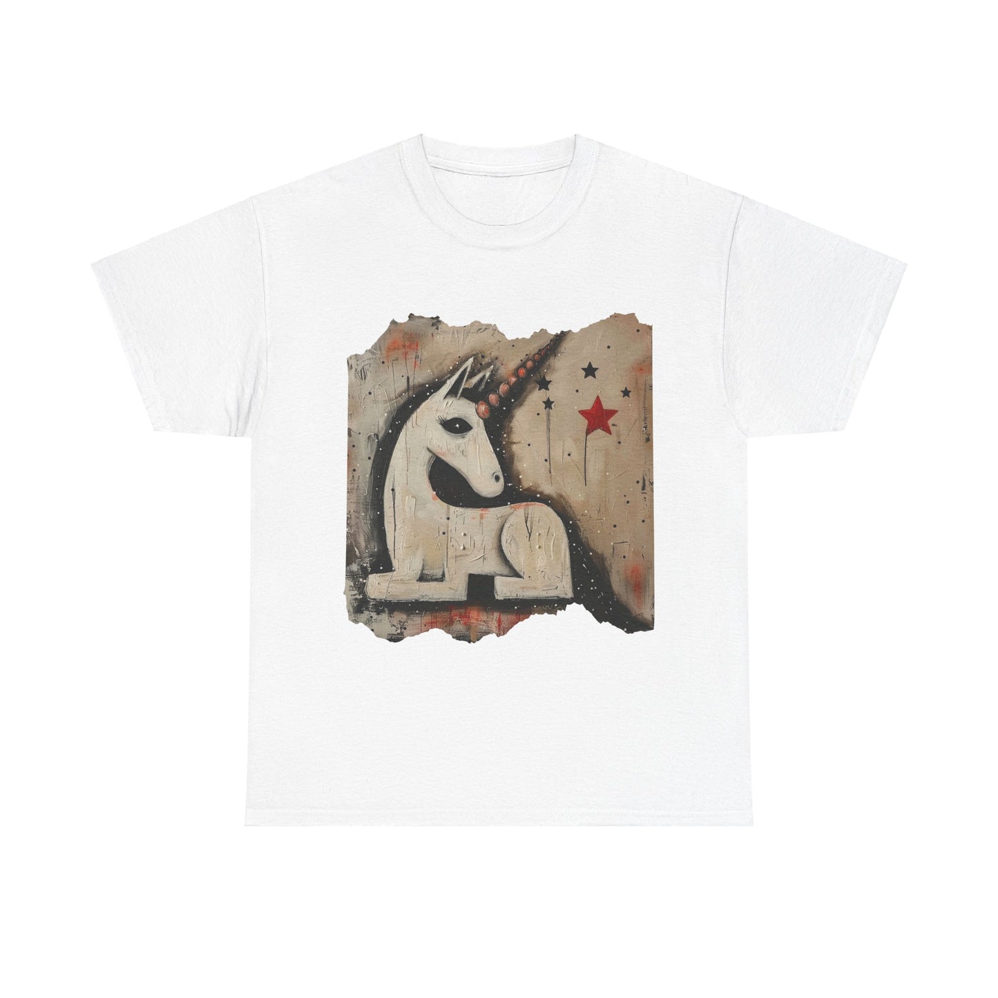 Goth Punk Streetwear Unicorn Graphic T Tee - Unicorn Lovers Unisex Heavy Cotton Tee T-Shirt