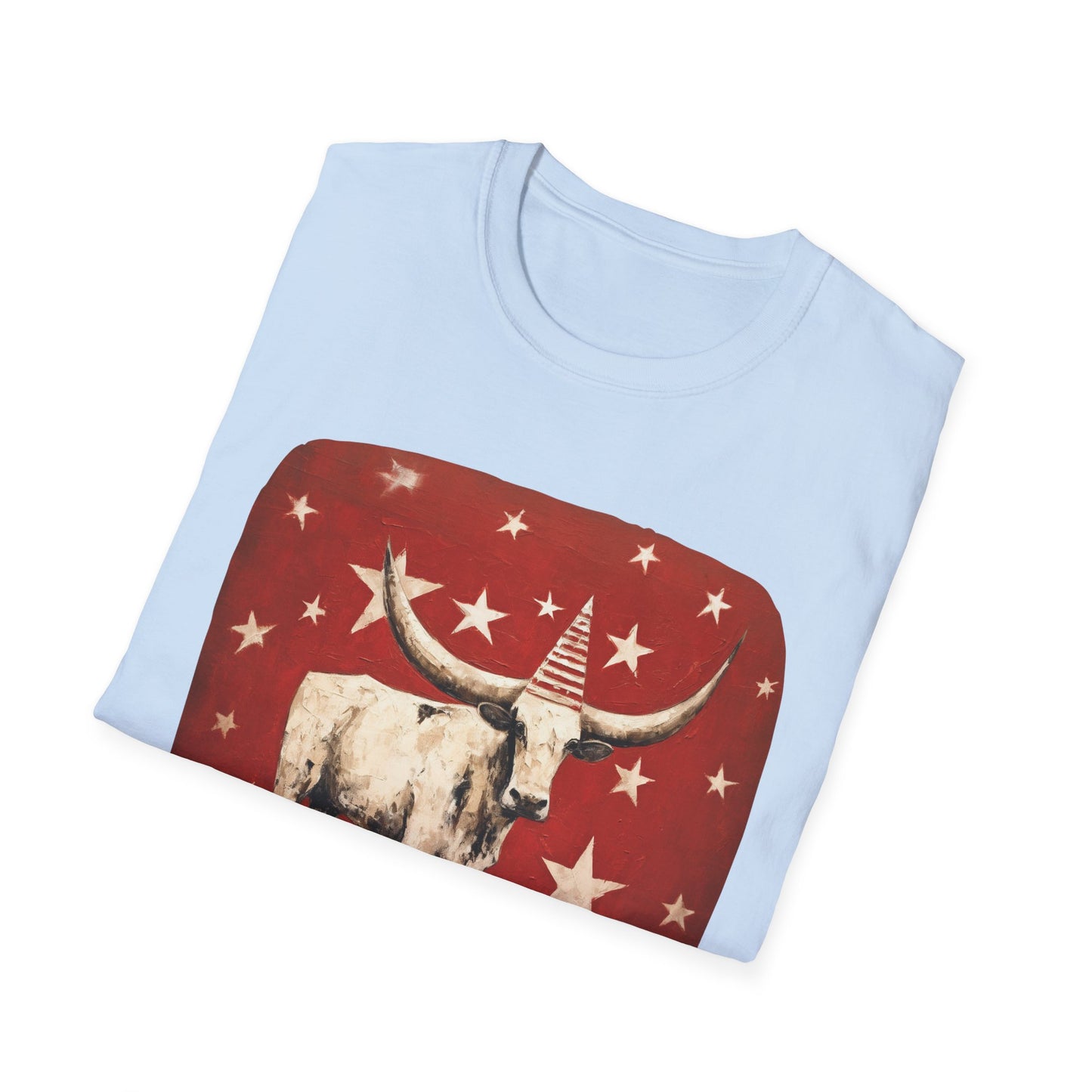 "Y'all Have a Merry Christmas" Southern Christmas Greeting, Longhorn Cattle Rodeo Shirt, Longhorn Cattle Texas Oklahoma Gift Unisex Tee Shirt, T-Shirt Graphic Tee T-Shirt
