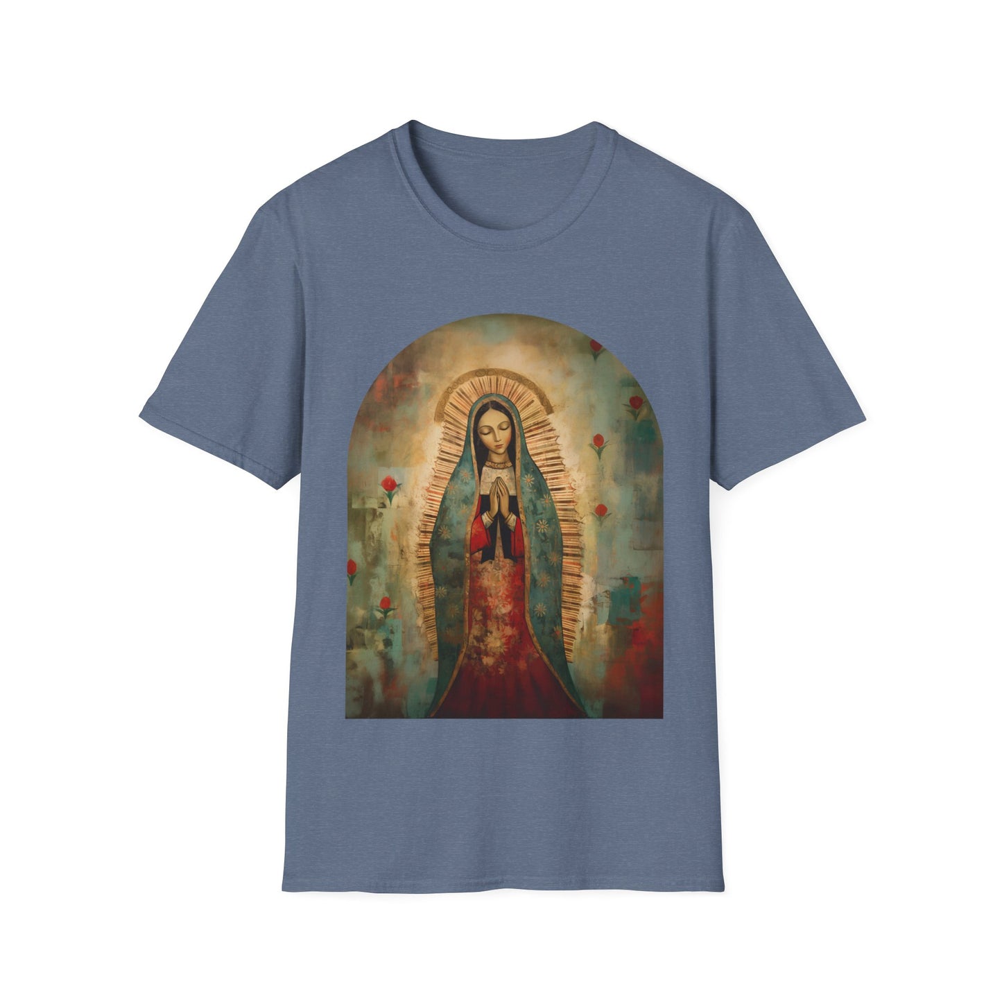Our Lady Guadalupe Version 2 Mens Woman's Unisex Shirt Softstyle T-Shirt Teeshirt