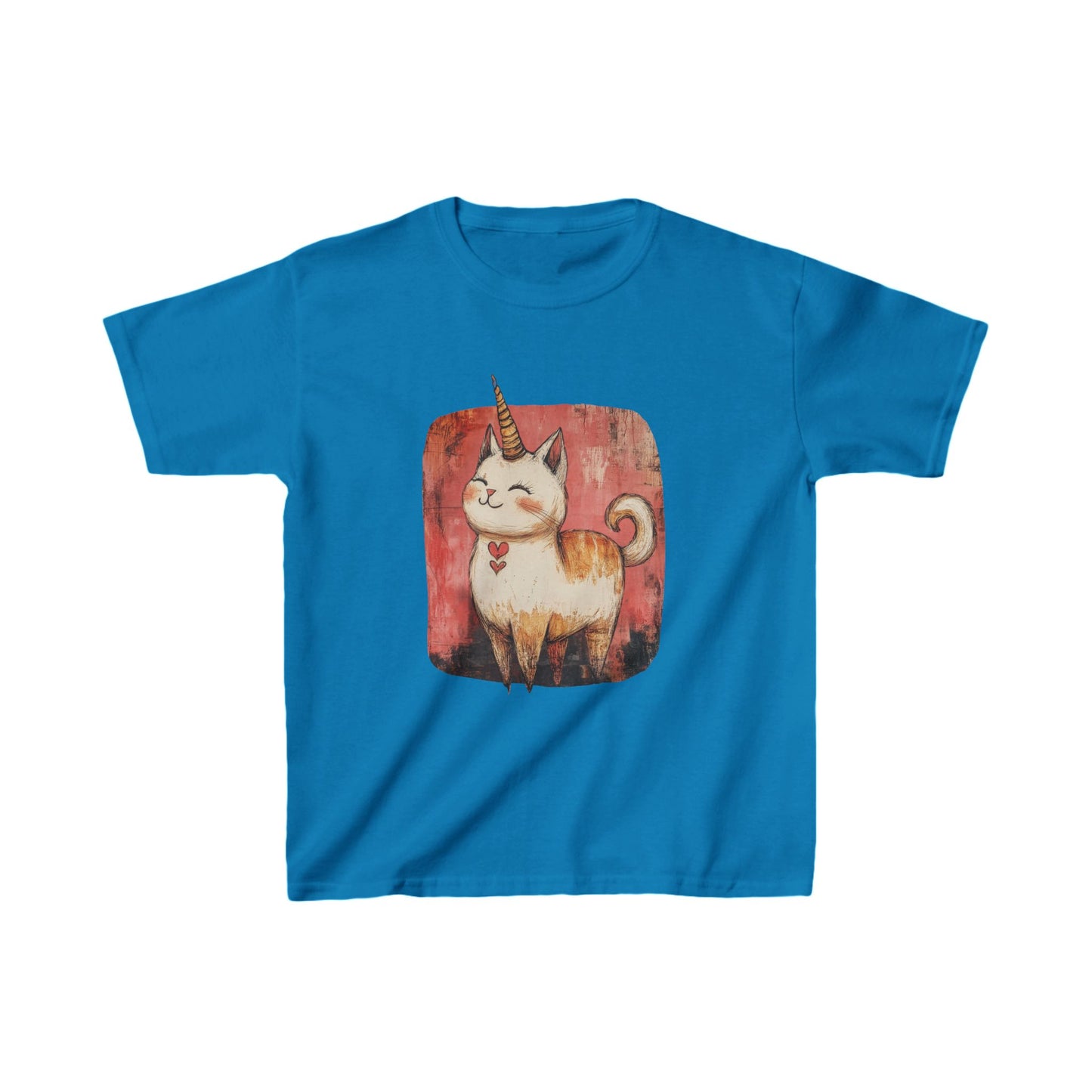 Kids Kitty Cat Unicorns Graphic Tee- Kids Graphic Tee - Adorable Cat Unicorn Design for Young Cat and Unicorn Lovers