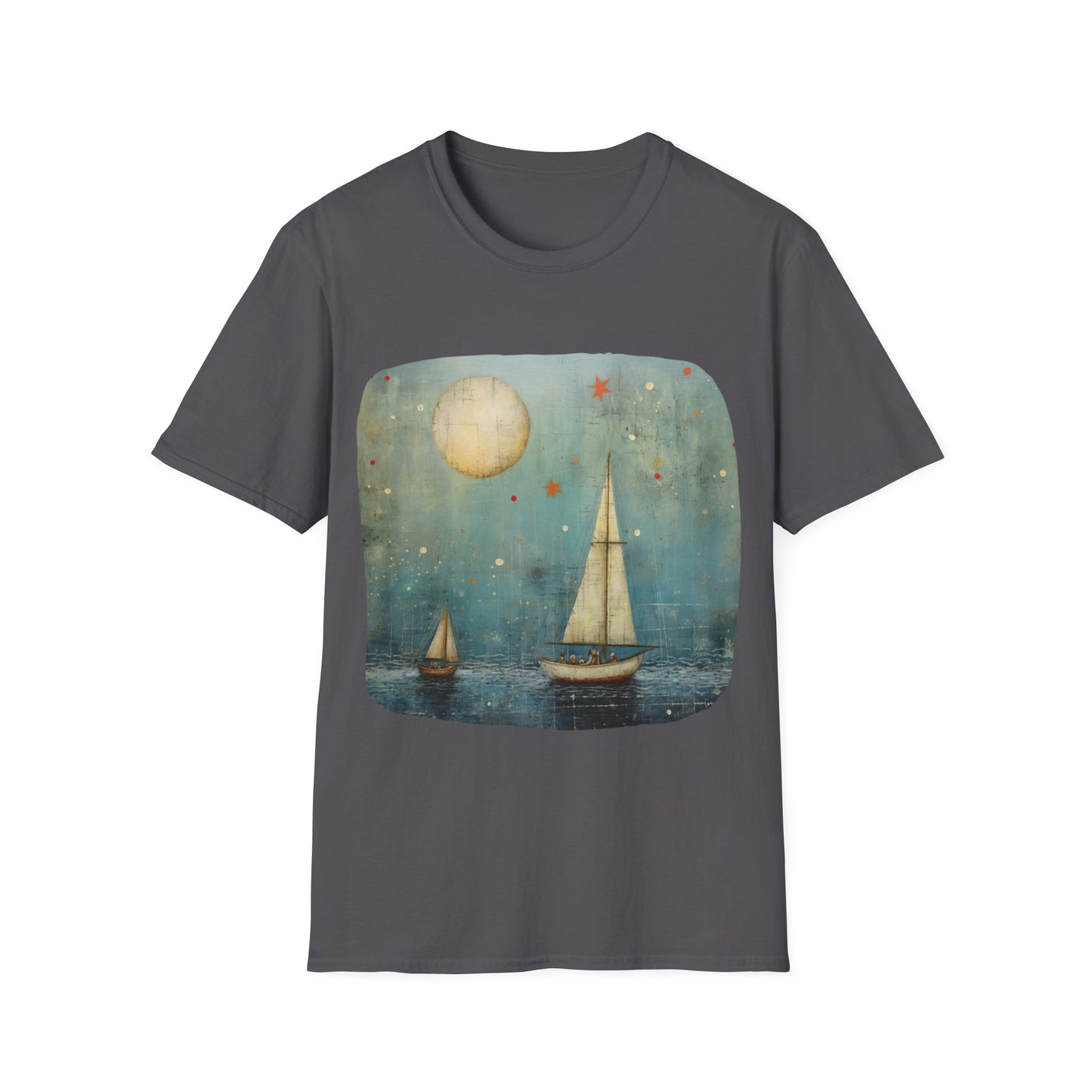 Nautical, Sailing Lover's Peaceful Seas Unisex Tee Shirt, T-Shirt Sailing Gift Softstyle T-Shirt Tee Teeshirt Nautical Florida Gift