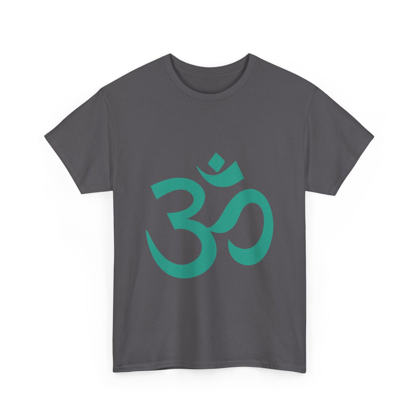Teal, Turquoise Ohm, OM Tee shirt, Graphic Tees, Yoga Wear, Zen, Spiritual, Meditation Gifts Unisex Heavy Cotton Graphic Tee T-Shirt