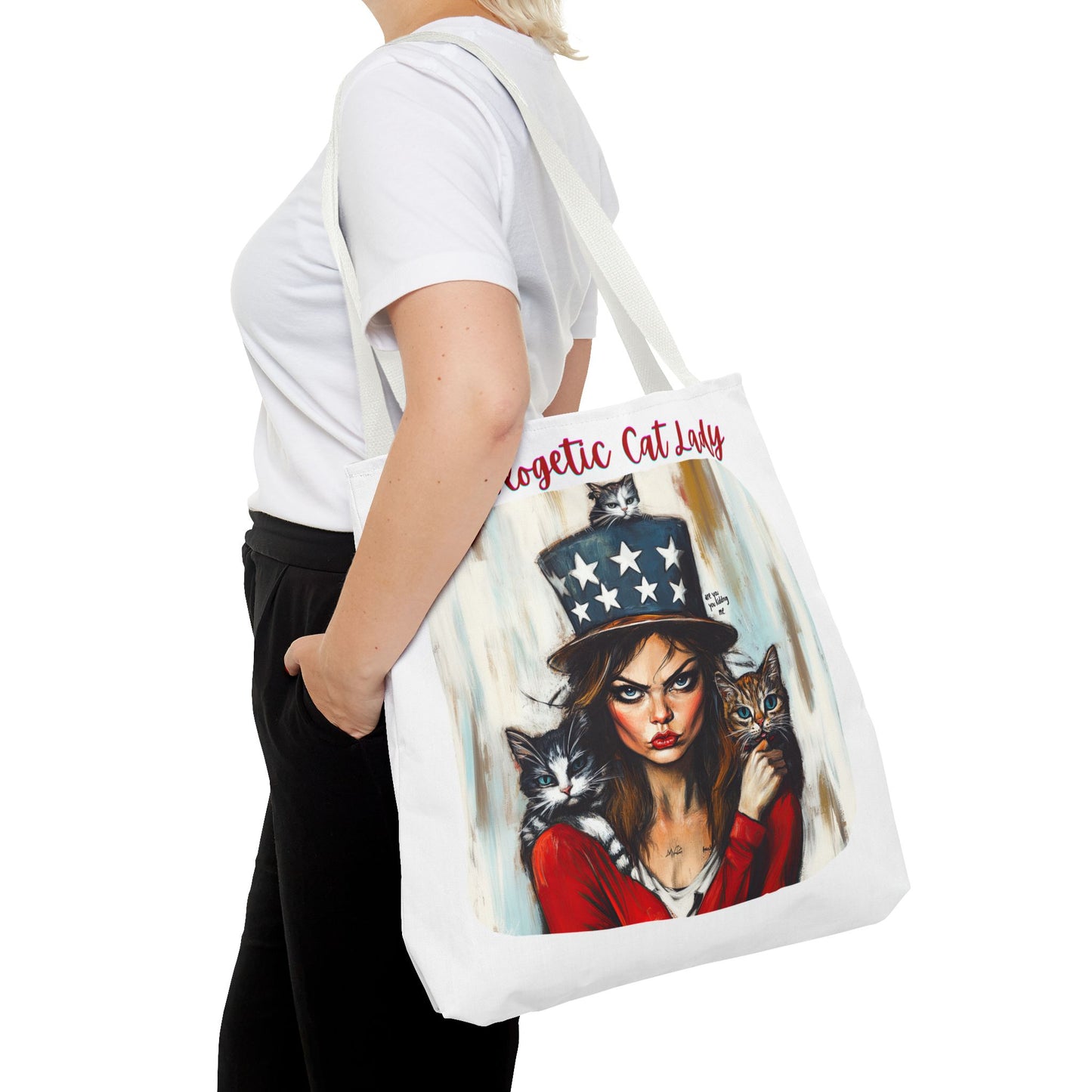 "Unapologetic Cat Lady" Childless Cat Lady Bag Childless Cat Lady Tote Bag (AOP)