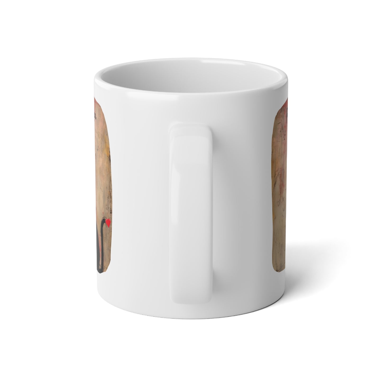 Pawsitively Smitten Valentine's Day Gift Mug - XL size Jumbo 20 oz Mug XL Size Mug