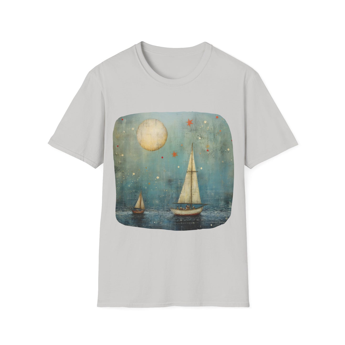 Nautical, Sailing Lover's Peaceful Seas Unisex Tee Shirt, T-Shirt Sailing Gift Softstyle T-Shirt Tee Teeshirt Nautical Florida Gift
