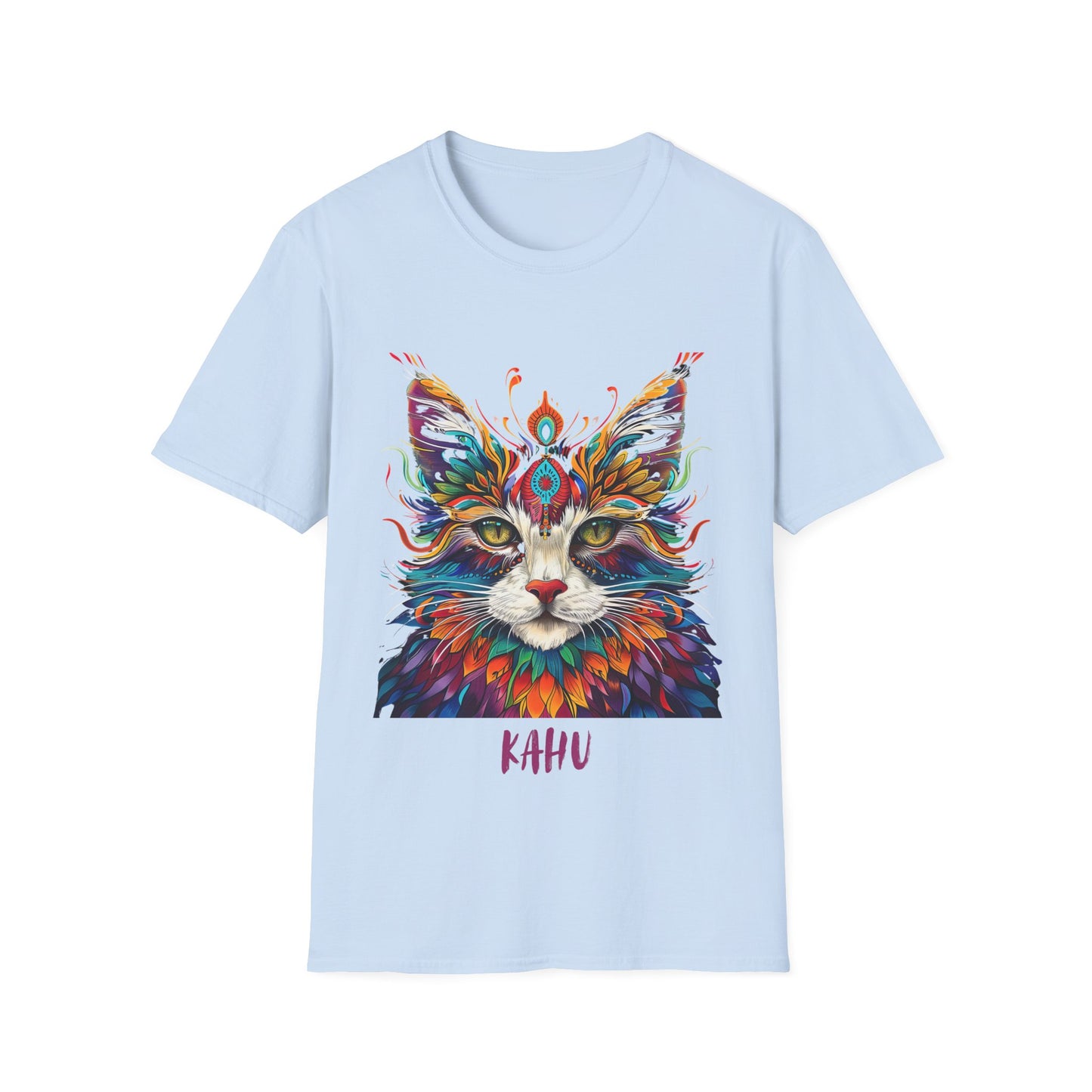 KAHU Cat Shirt, Special Cat Lover's Graphic Tee Graphic Unisex T- Shirt, T-Shirt Cat Lovers Gift Softstyle T-Shirt Tee Teeshirt Stylized Cat