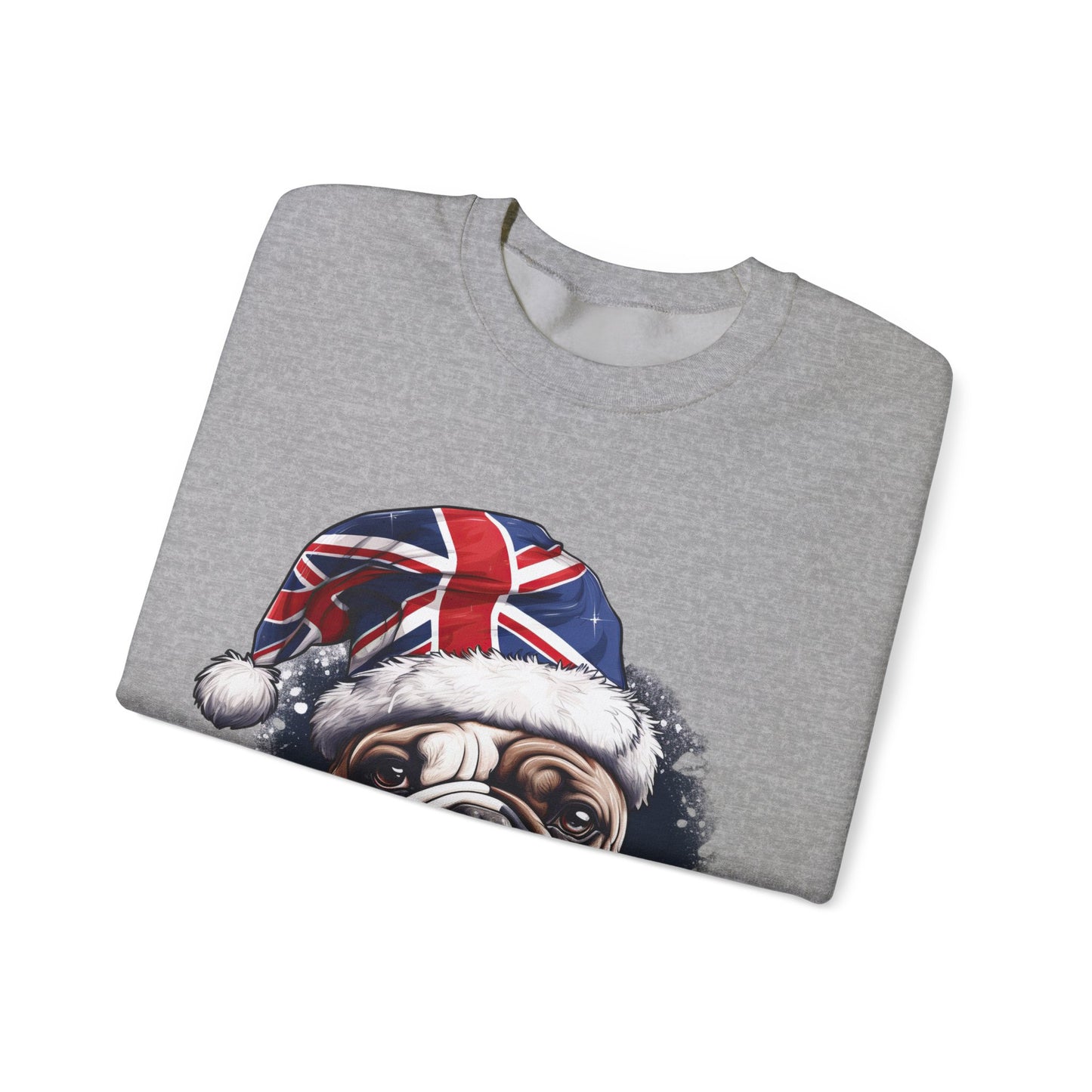 Happy Boxing Day - British English Bulldog - Happy Boxing Day- Christmas Unisex Long Sleeve Jersey Cotton Shirt Mens Womens Sweatshirt Sweat Shirt