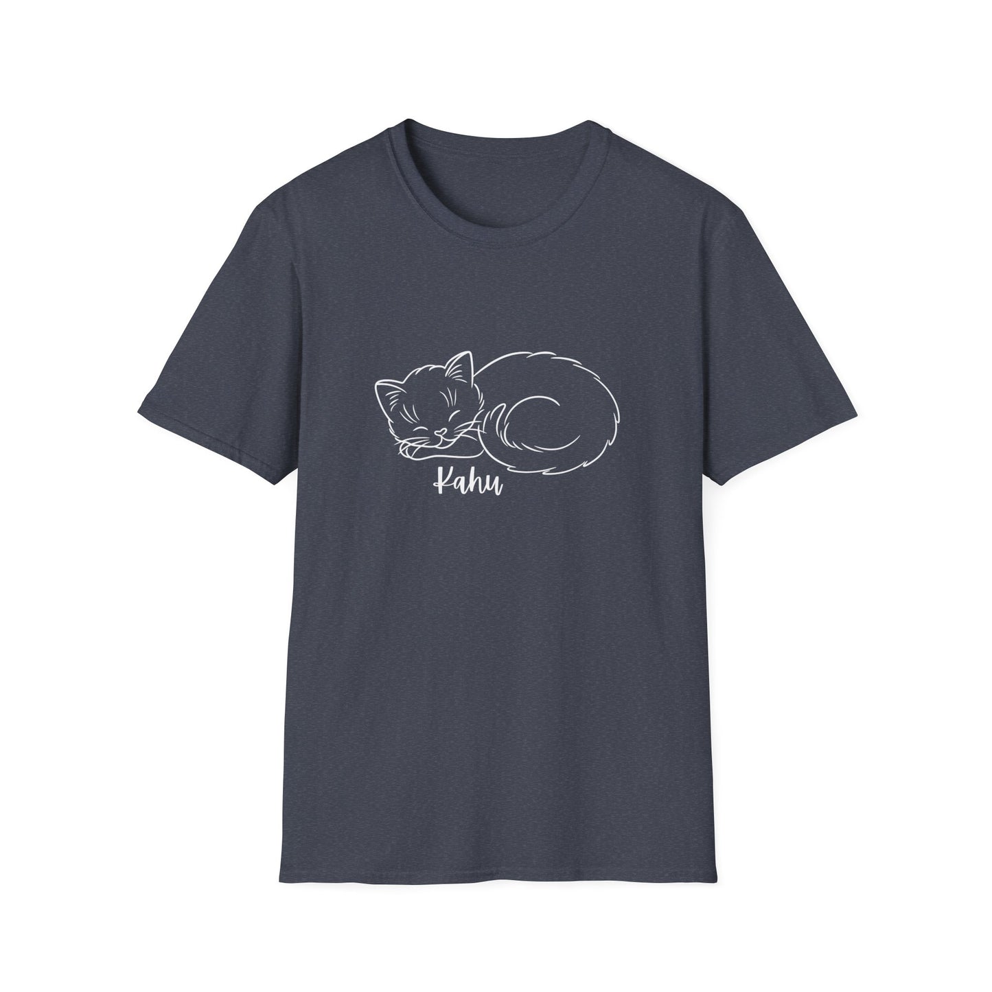 Minimalist KAHU Cat Shirt, Outline Cat Kahu Lover's Graphic Tee Graphic Unisex T- Shirt, T-Shirt Cat Lovers Gift Softstyle T-Shirt Tee Teeshirt
