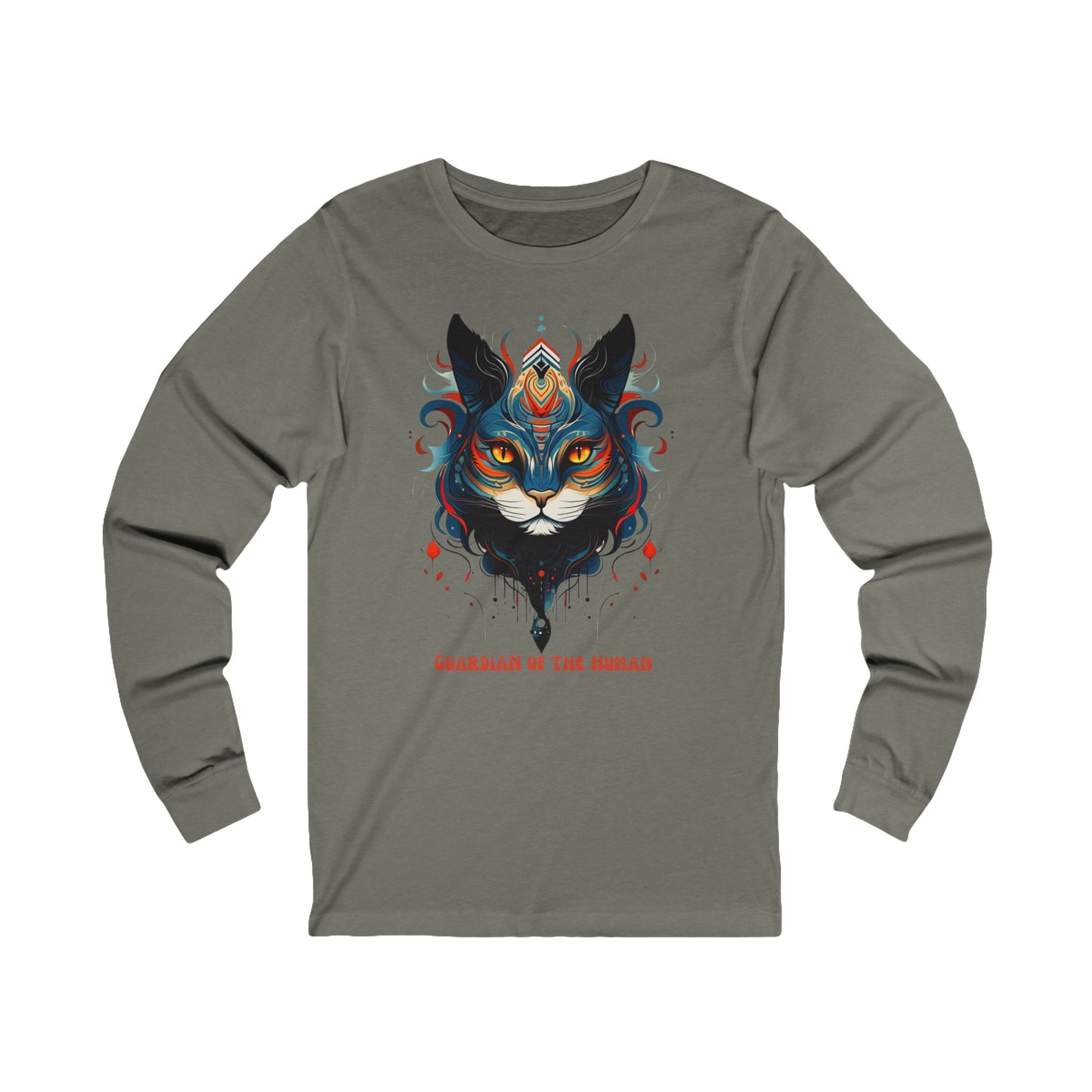 Guardian of the Human - Black Cat Shirt Cat, Lover's Gift Unisex Jersey Long Sleeve Tee Shirt, T-Shirt, Exotic Cat