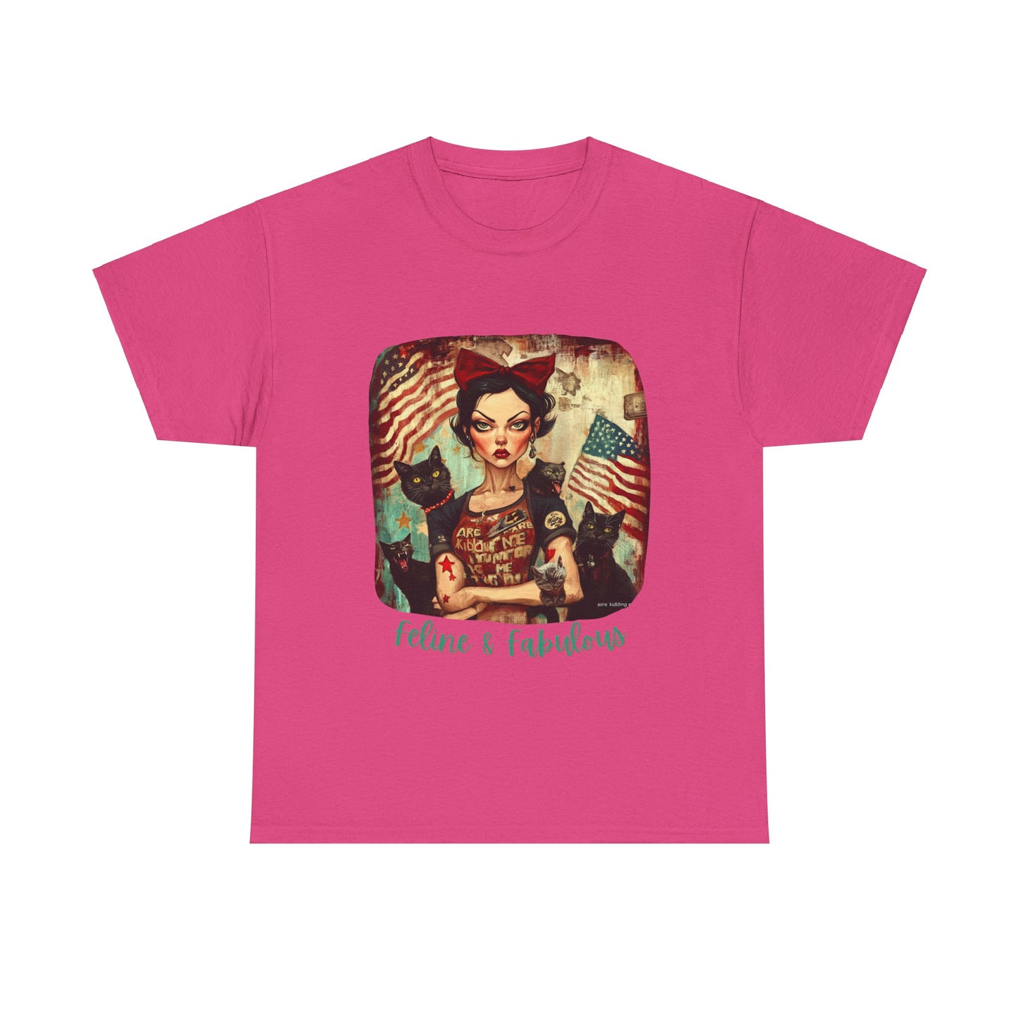 Childless Cat Lady Shirt - "Feline & Fabulous" - Say NO to Ignorance - Unisex Heavy Cotton Tee