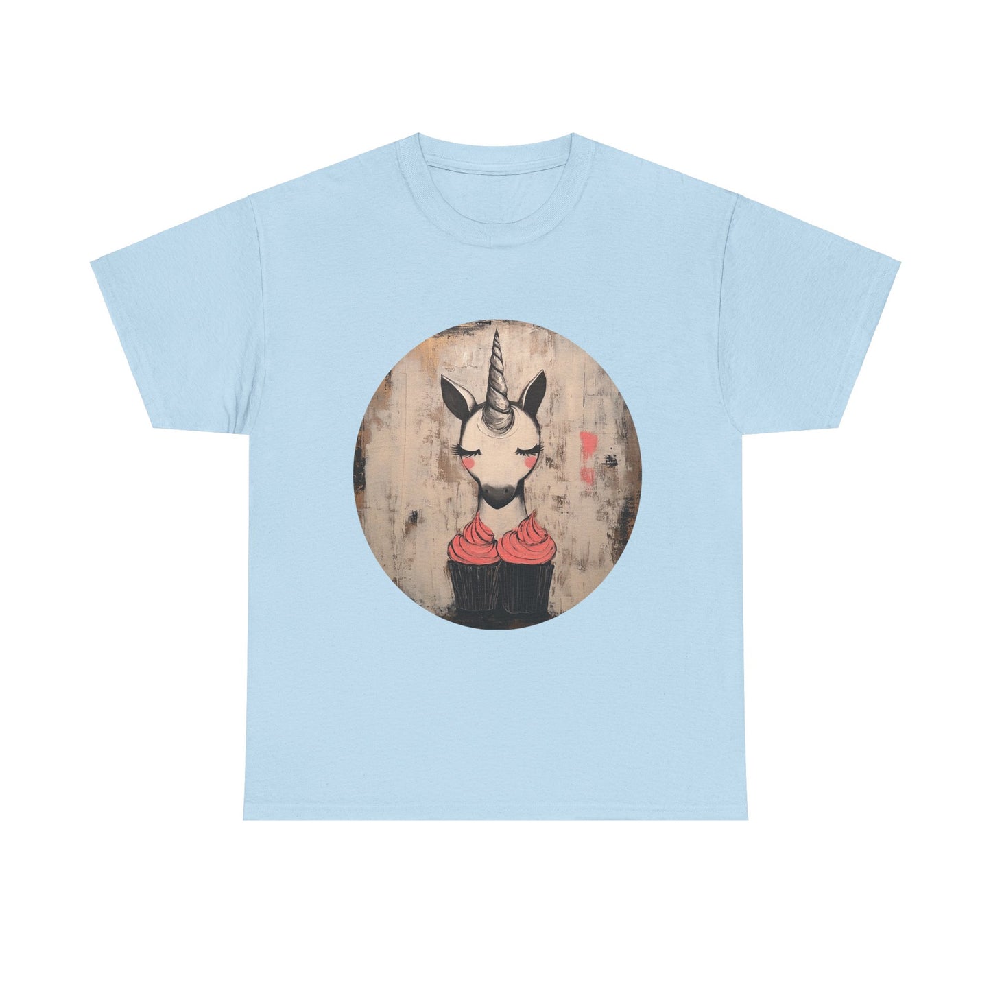 Cupcake Unicorn (Ver 3) Unicorn Lovers Graphic Tee Unisex Heavy Cotton Tee T-Shirt