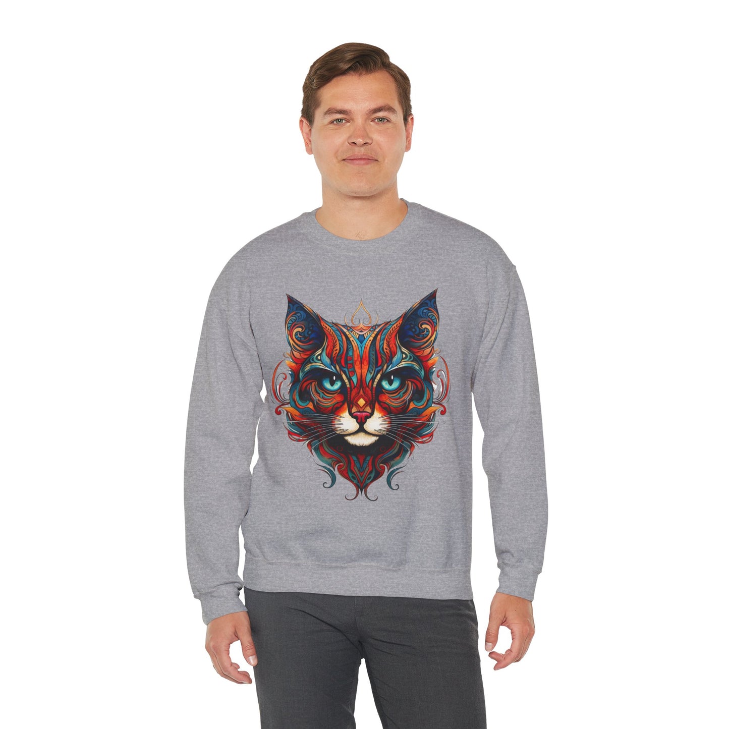 Exotic Orange Tabby Cat Sweatshirt, Cat Lovers Gift, Kitty Cat Shirt Unisex Sweatshirt Sweat Shirt, Many Colors