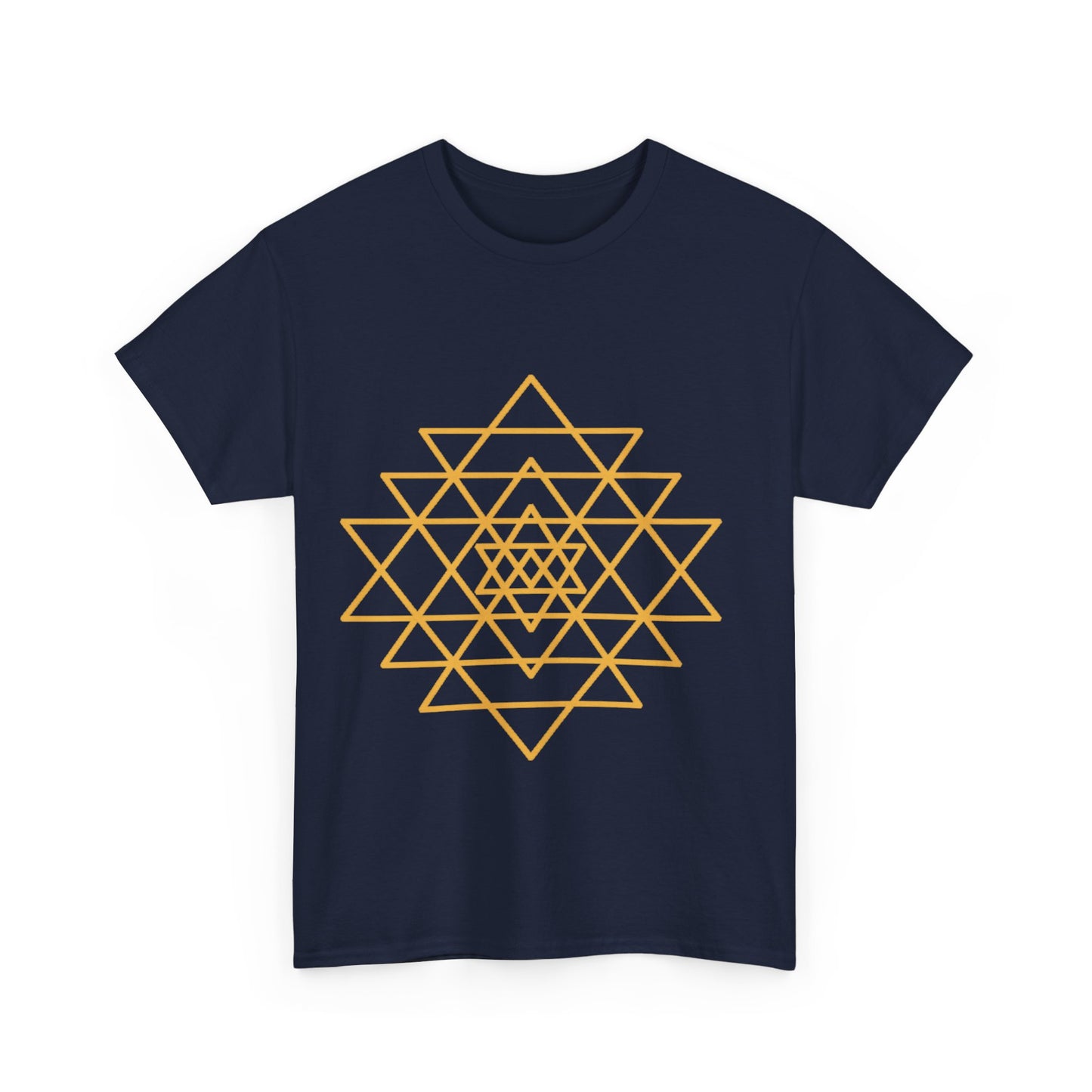 Sacred Geometry Sri Yantra, Shree Yantra, Shri Chakra Nava Chakra Shirt - Graphic Tee - Yoga, Zen, Hindu Gifts Unisex Heavy Cotton Graphic Tee T-Shirt