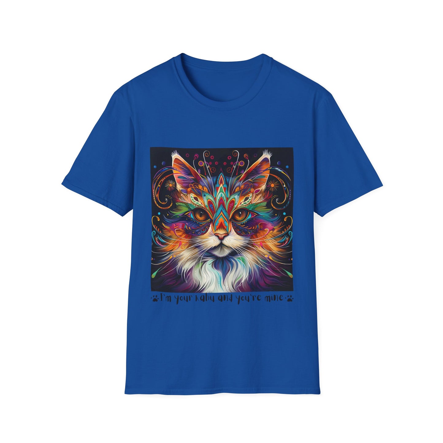 KAHU Cat Shirt, "I'm your Kahu and you're mine" Kahu, Cat Lover's Graphic Tee Graphic Unisex T- Shirt, T-Shirt Cat Lovers Gift Softstyle T-Shirt Tee Teeshirt Stylized Cat