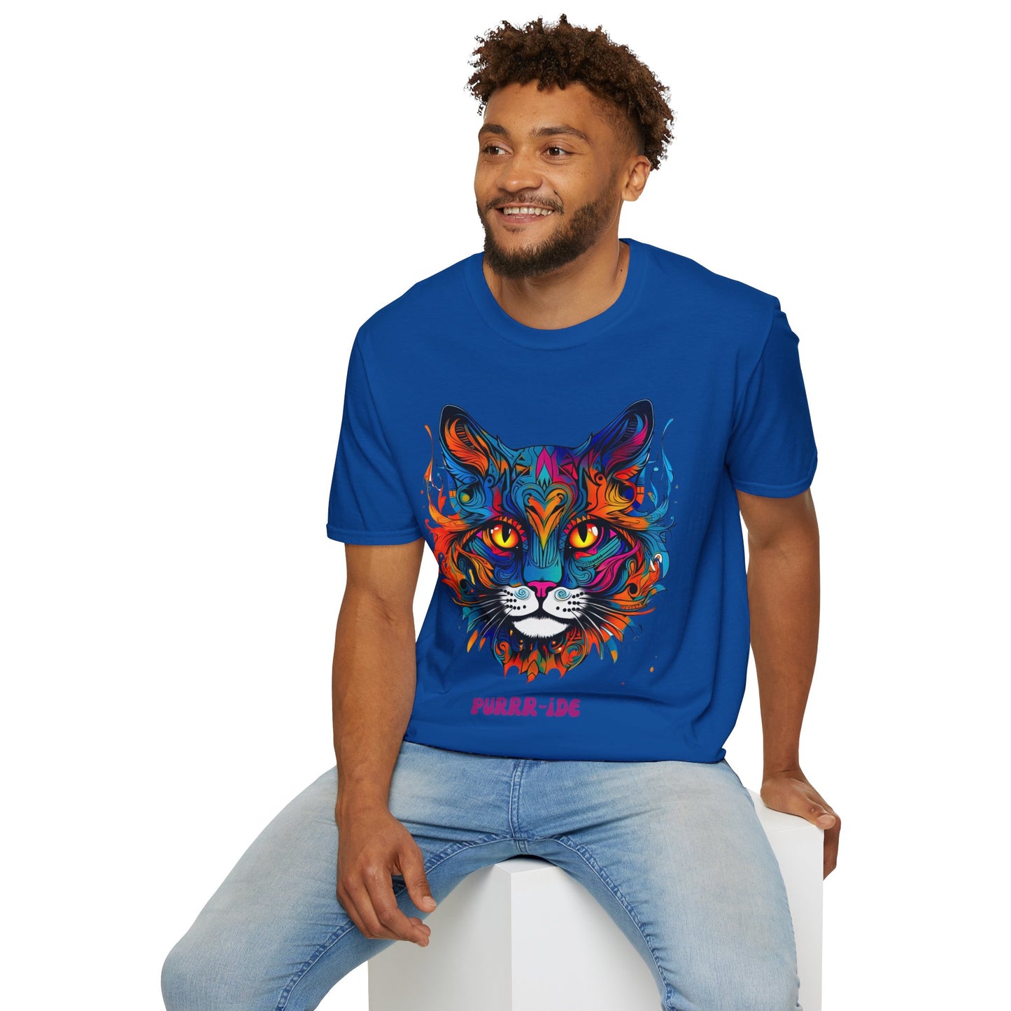 Pride - Purride Cat Shirt, Cat Lover's Christmas Gift Unisex Tee Shirt, T-Shirt Cat Lovers Gift Softstyle T-Shirt Tee Teeshirt LGBTQ+ Gift