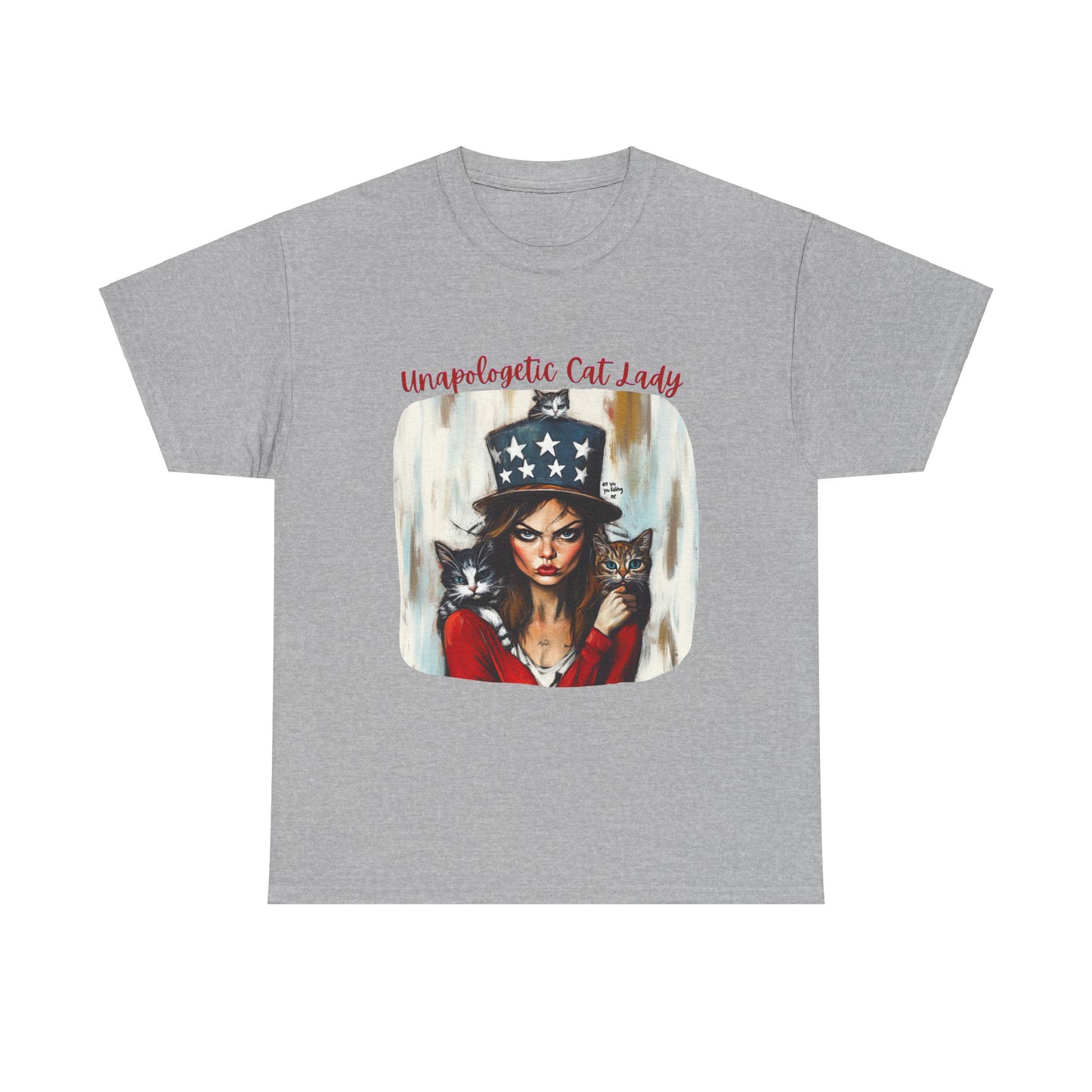 Childless Cat Lady Shirt - "Unapologetic Cat Lady" - , Say NO to Ignorance - Unisex Heavy Cotton Tee
