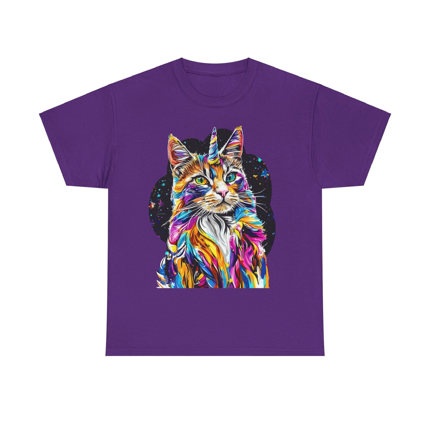 Very Serious Unicorn Cat Graphic Tee - Cat Unicorn Mythical Creature Gift Unisex Heavy Cotton Tee T-Shirt
