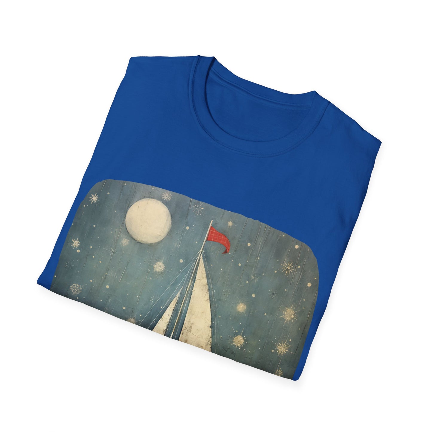 Christmas Nautical, Sailing Lover's Christmas Gift Unisex Tee Shirt, T-Shirt Sailing Gift Softstyle T-Shirt Tee Teeshirt Nautical Florida