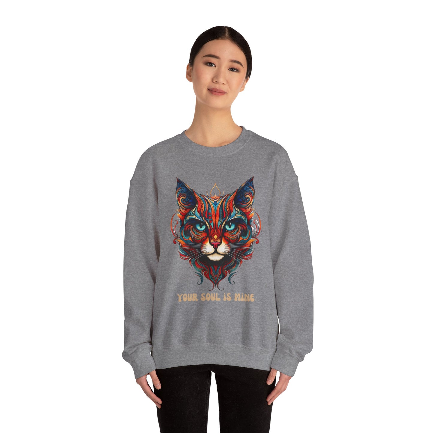 Your Soul is Mine Cat Sweatshirt, Cat Lovers Gift, Kitty Cat Christmas Shirt Unisex Sweatshirt Sweat Shirt, Many Colors