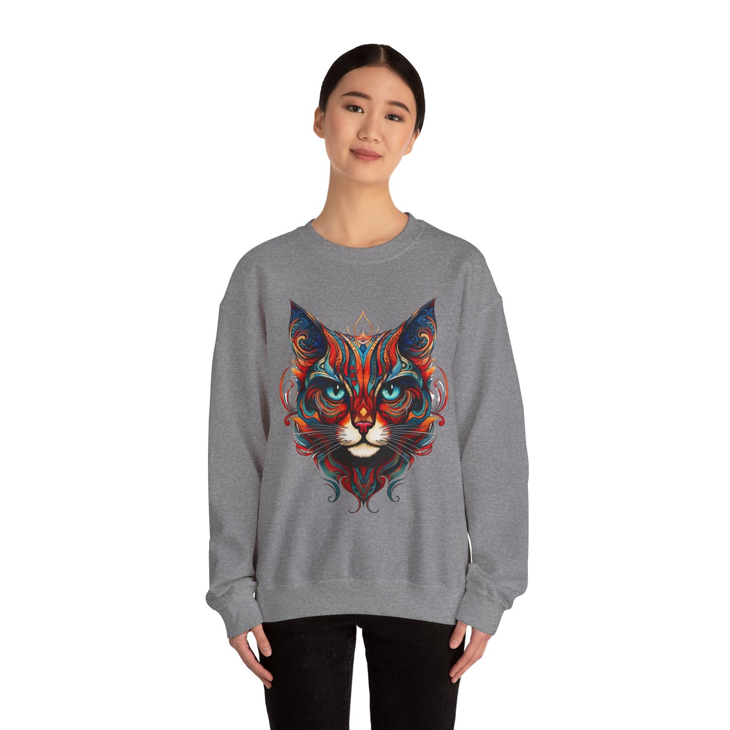 Exotic Orange Tabby Cat Sweatshirt, Cat Lovers Gift, Kitty Cat Shirt Unisex Sweatshirt Sweat Shirt, Many Colors