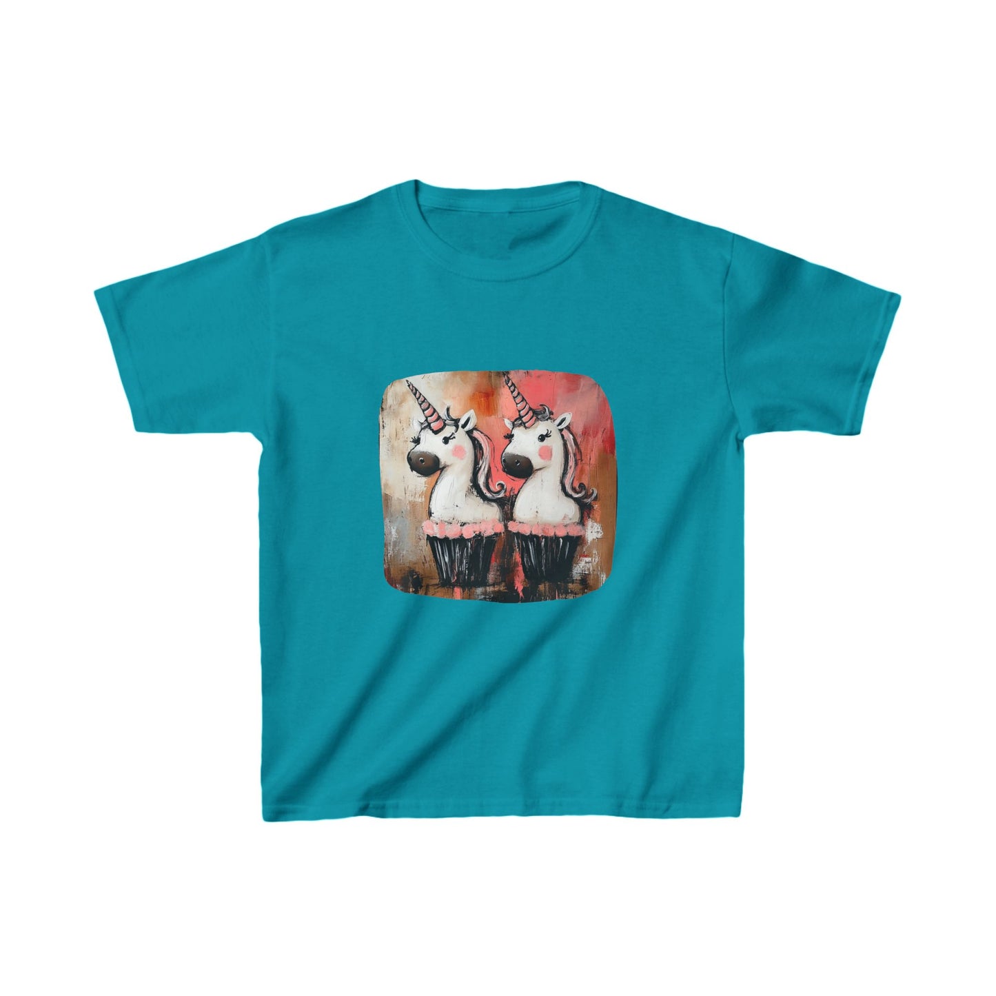 Kids Unicorn Cupcake Graphic Tee- Kids Graphic Tee - Pink Unicorn Design for Young Adventurers