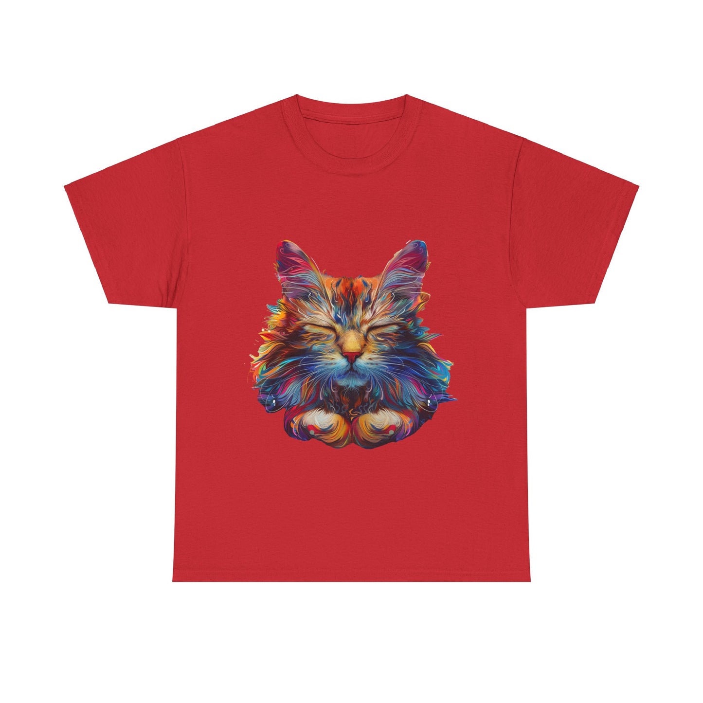 Meditating Cat, Zen Cat, Cat Gift Unisex Heavy Cotton Tee T-Shirt