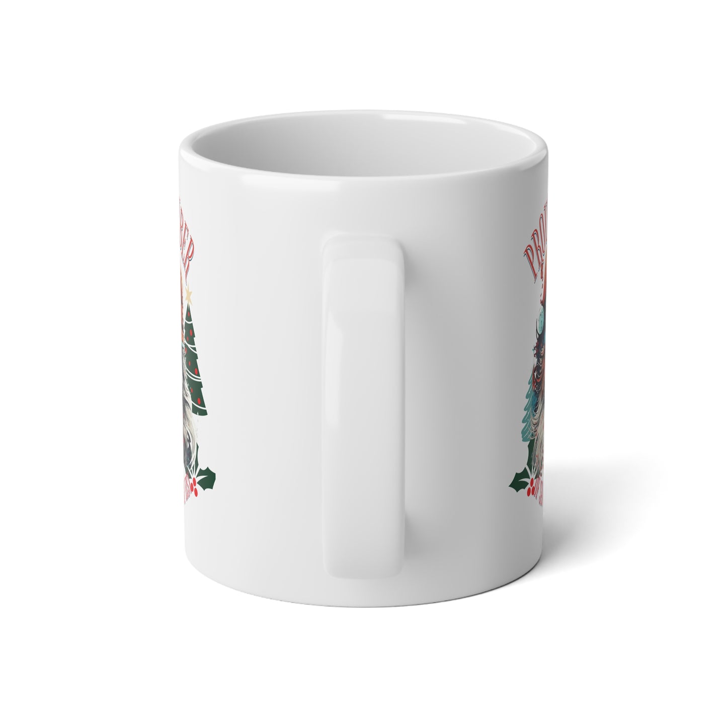 Christmas Cat Mug - Proud Member of Santa's Naughty List Christmas Cat, Christmas Gift Mug, Jumbo 20 oz Mug XL Cat Lover's Gift