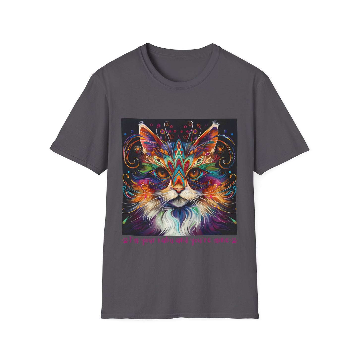 KAHU Cat Shirt, "I'm your Kahu and you're mine" Kahu, Cat Lover's Graphic Tee Graphic Unisex T- Shirt, T-Shirt Cat Lovers Gift Softstyle T-Shirt Tee Teeshirt Stylized Cat